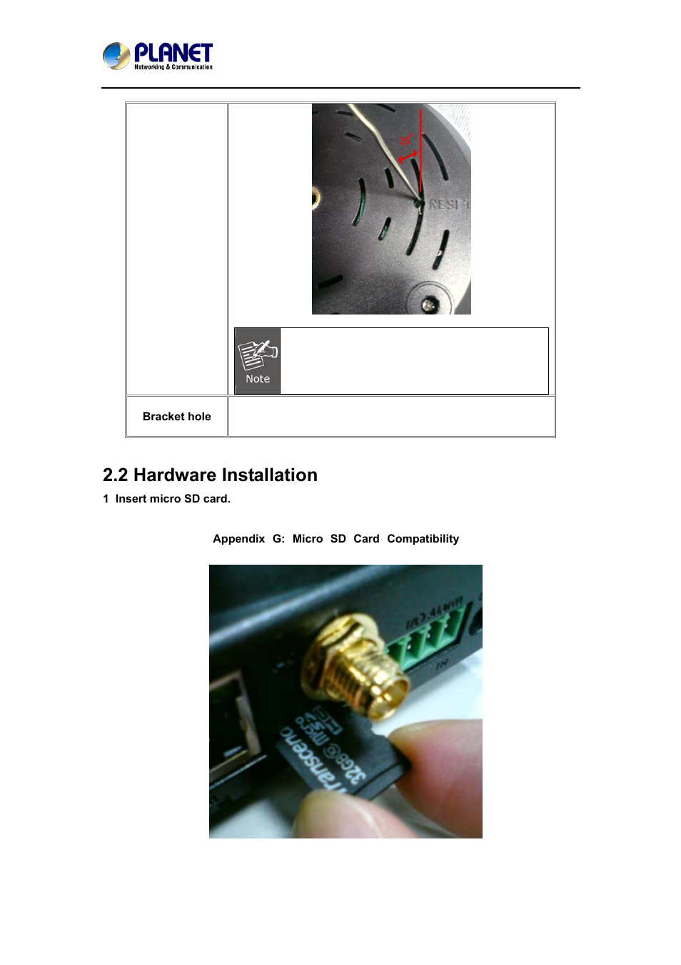 2 hardware installation | PLANET ICA-W7100 User Manual | Page 13 / 61