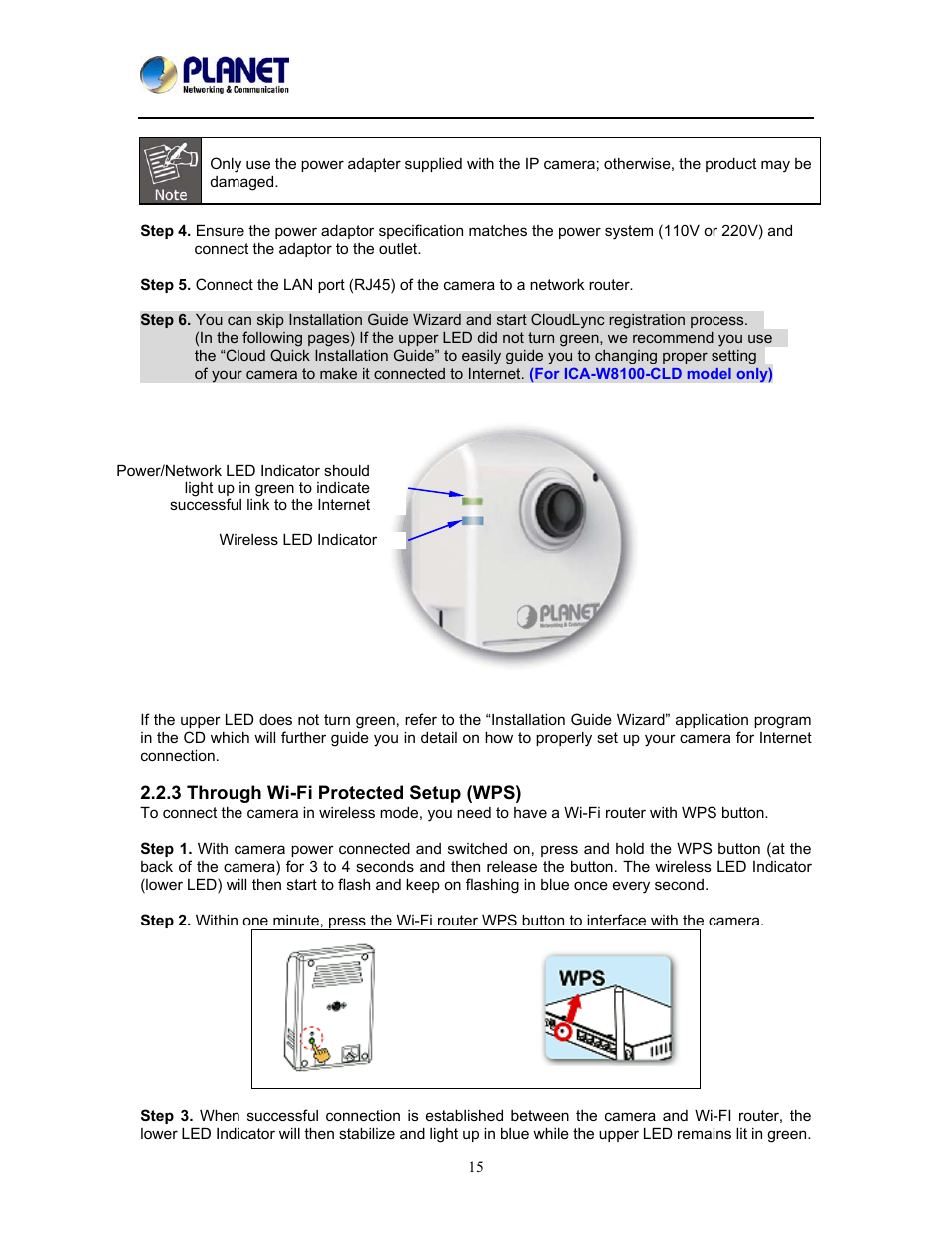 PLANET ICA-W8100 User Manual | Page 15 / 76