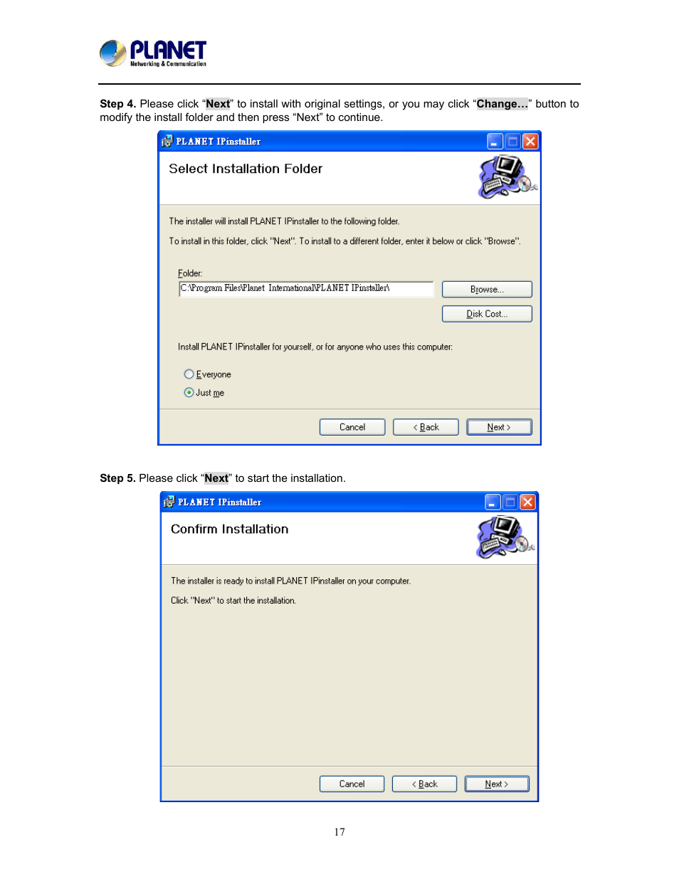 PLANET ICA-W8100 User Manual | Page 17 / 76