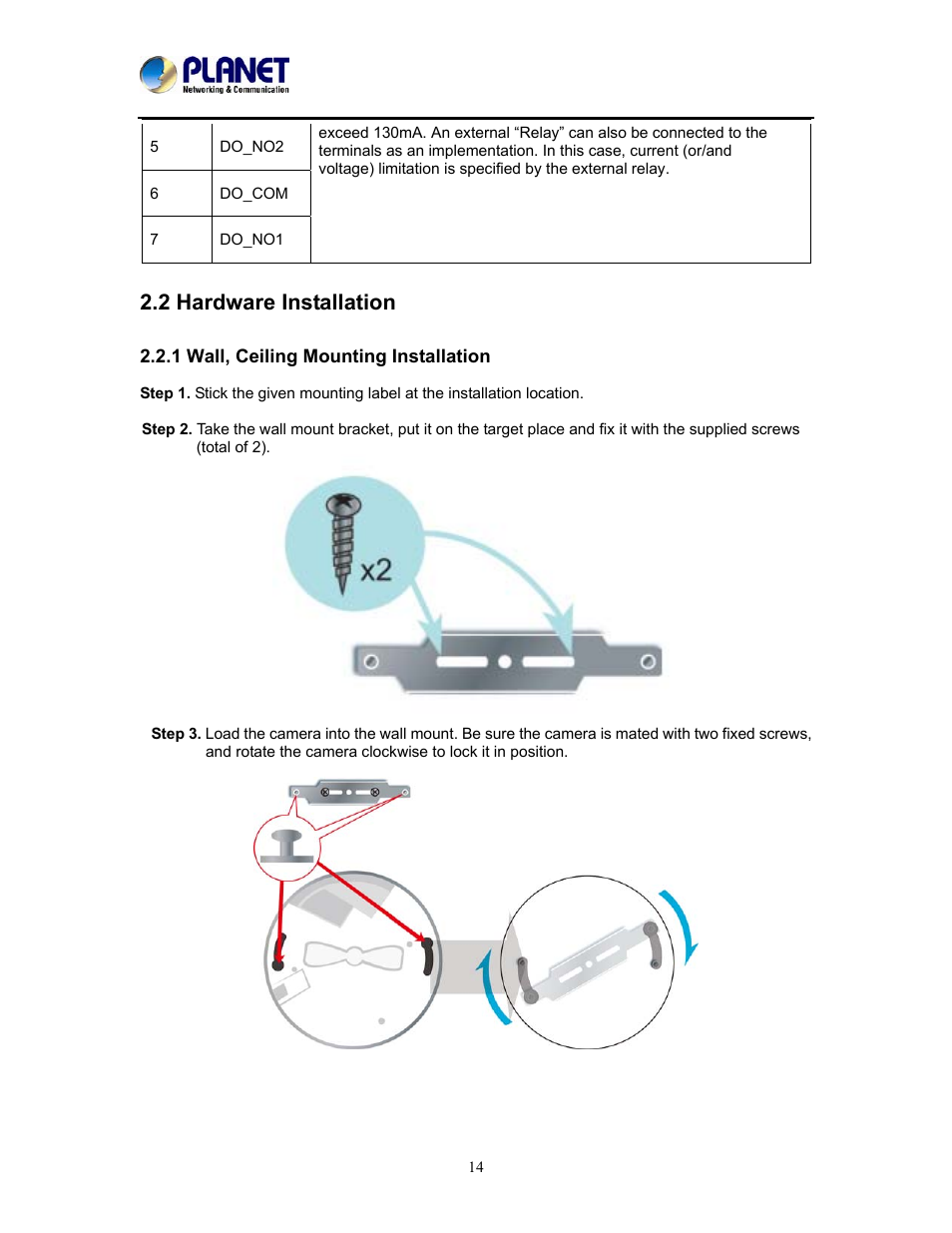 2 hardware installation | PLANET ICA-W8500 User Manual | Page 14 / 69