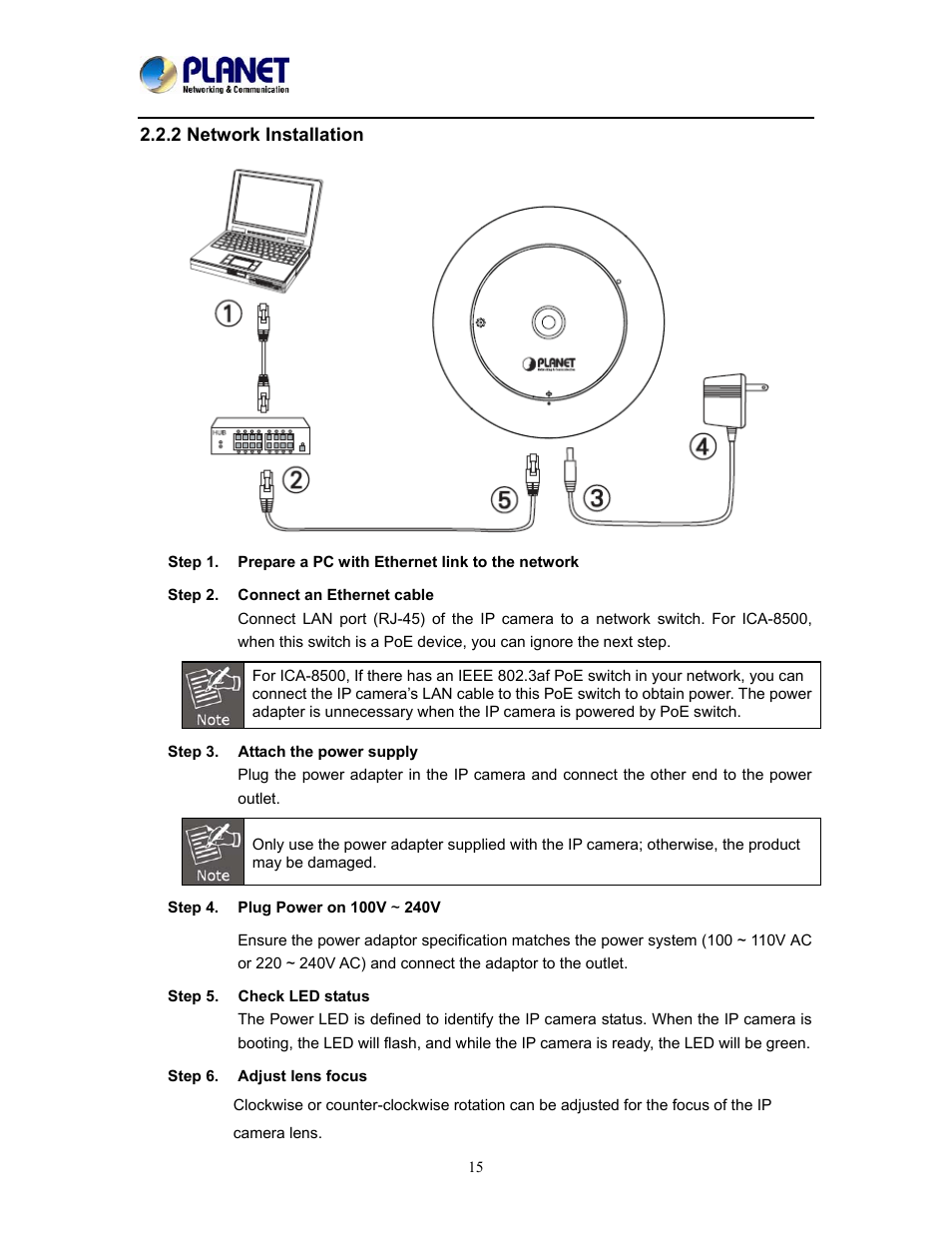 PLANET ICA-W8500 User Manual | Page 15 / 69