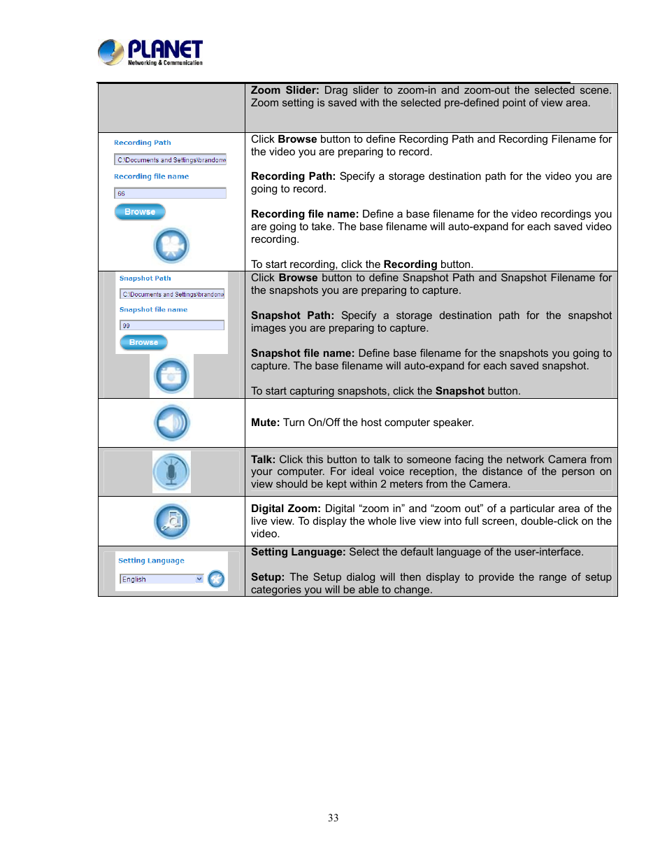 PLANET ICA-W8500 User Manual | Page 33 / 69