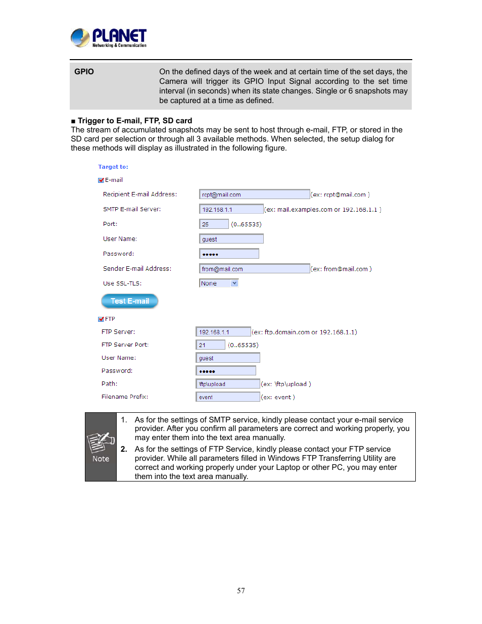 PLANET ICA-W8500 User Manual | Page 57 / 69