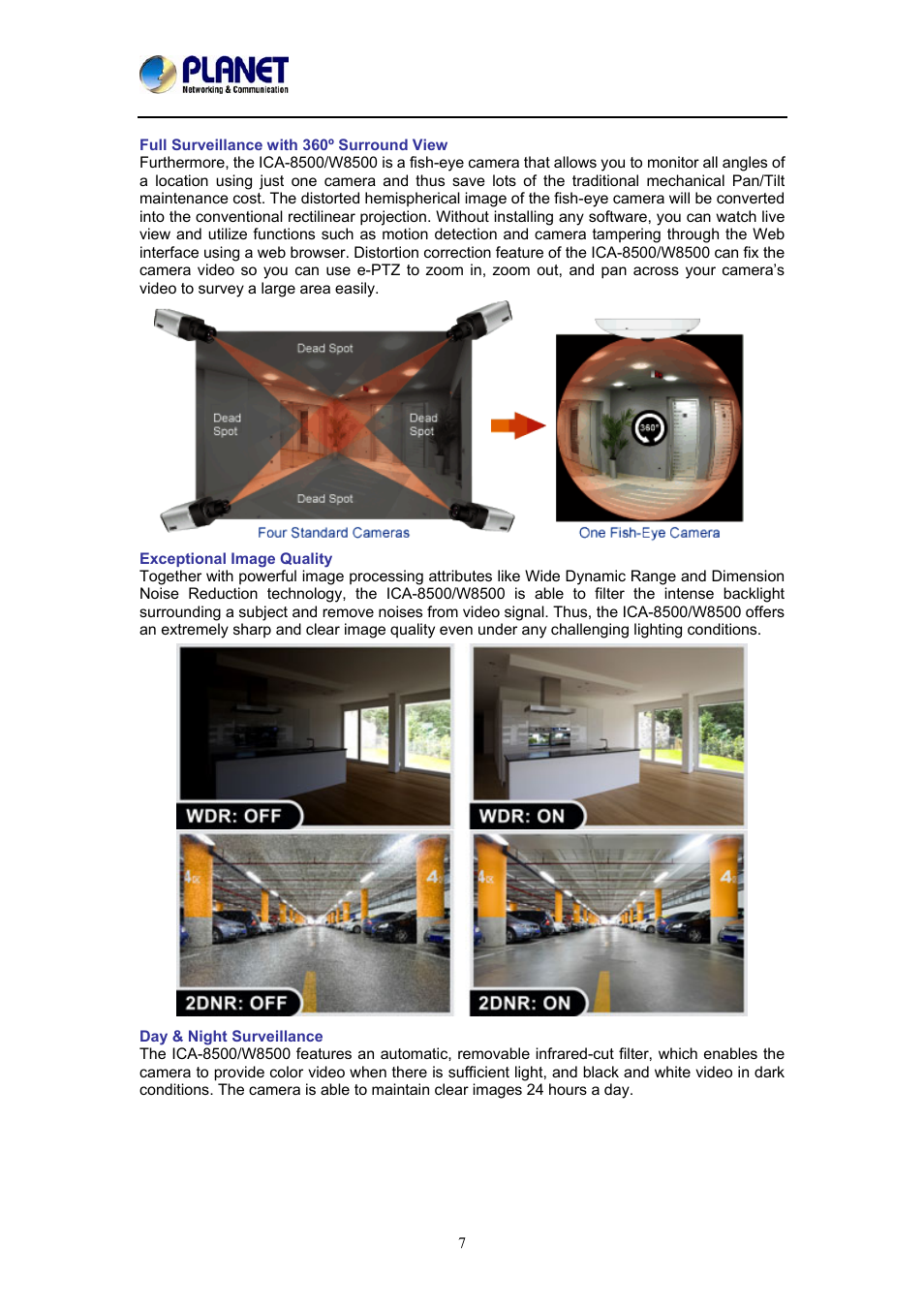 PLANET ICA-W8500 User Manual | Page 7 / 69