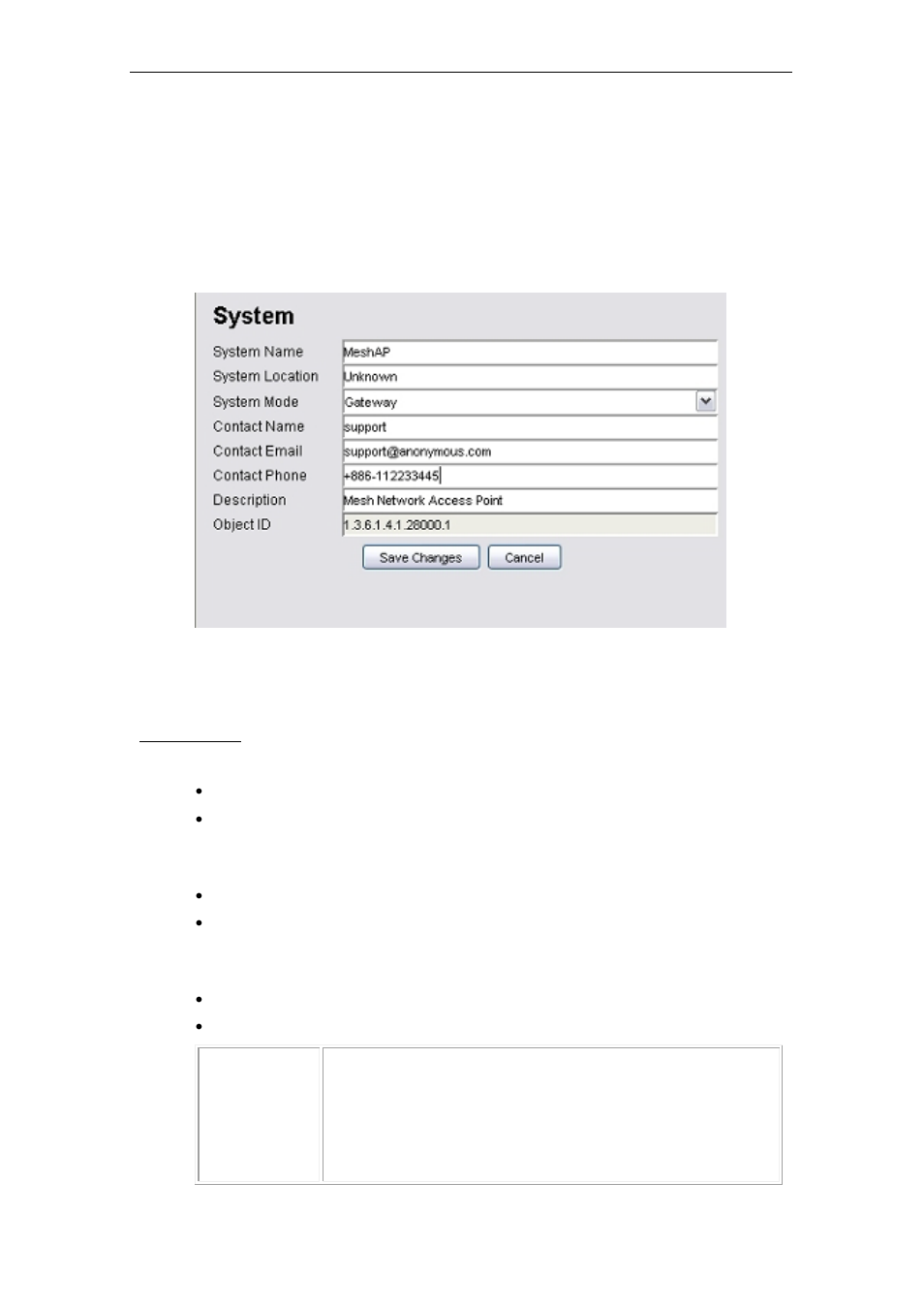 3 configure the mesh ap, 1 system > system, Configure the mesh ap | PLANET MAP-3020 User Manual | Page 67 / 126