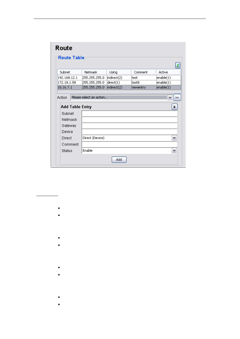 8 network > route, Network > route | PLANET MAP-3020 User Manual | Page 85 / 126