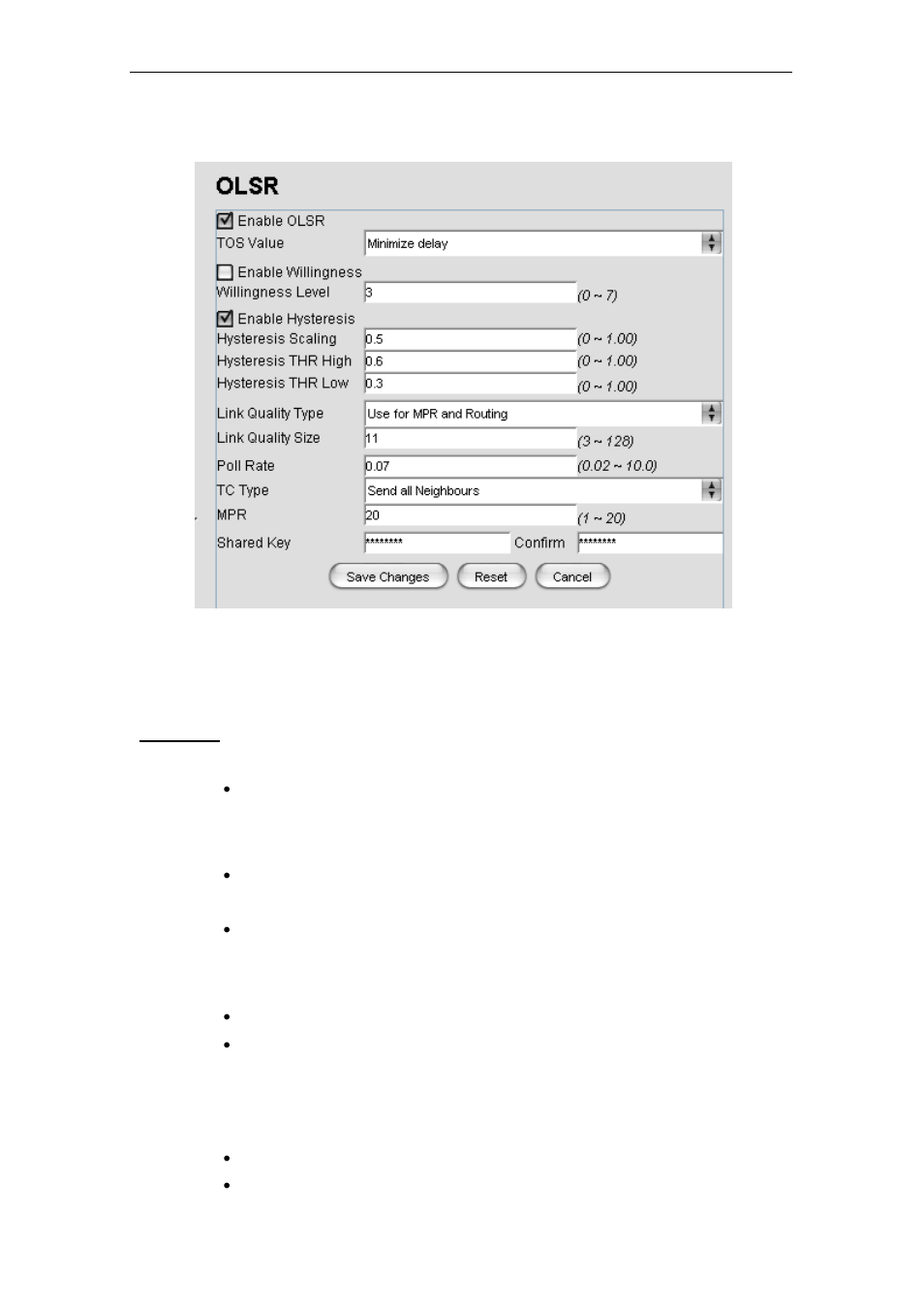 11 network > olsr (map-3100 only) | PLANET MAP-3020 User Manual | Page 89 / 126