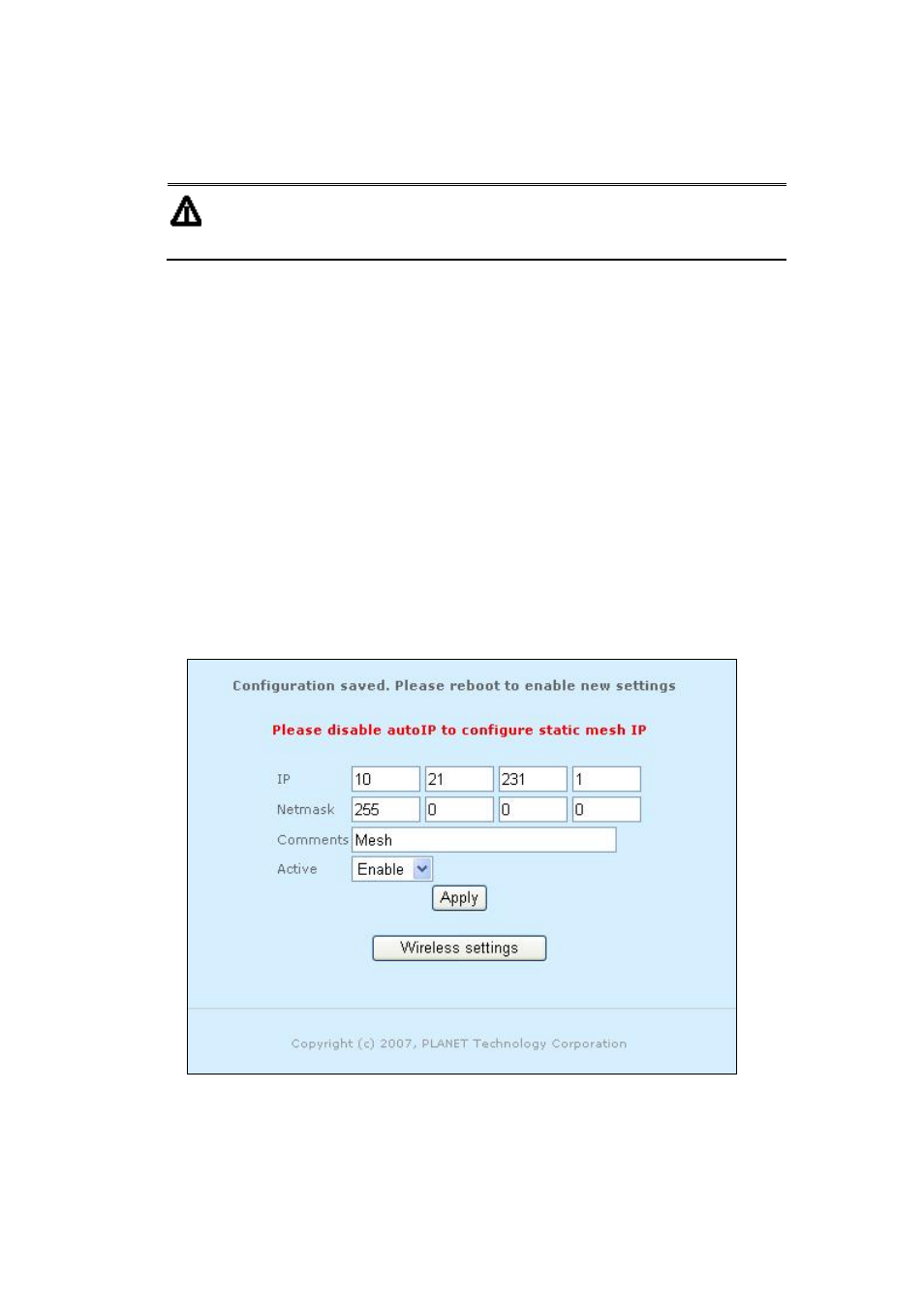 4 network > mesh, Network > mesh 30, Network > mesh | PLANET MAP-3100 User Manual | Page 30 / 102