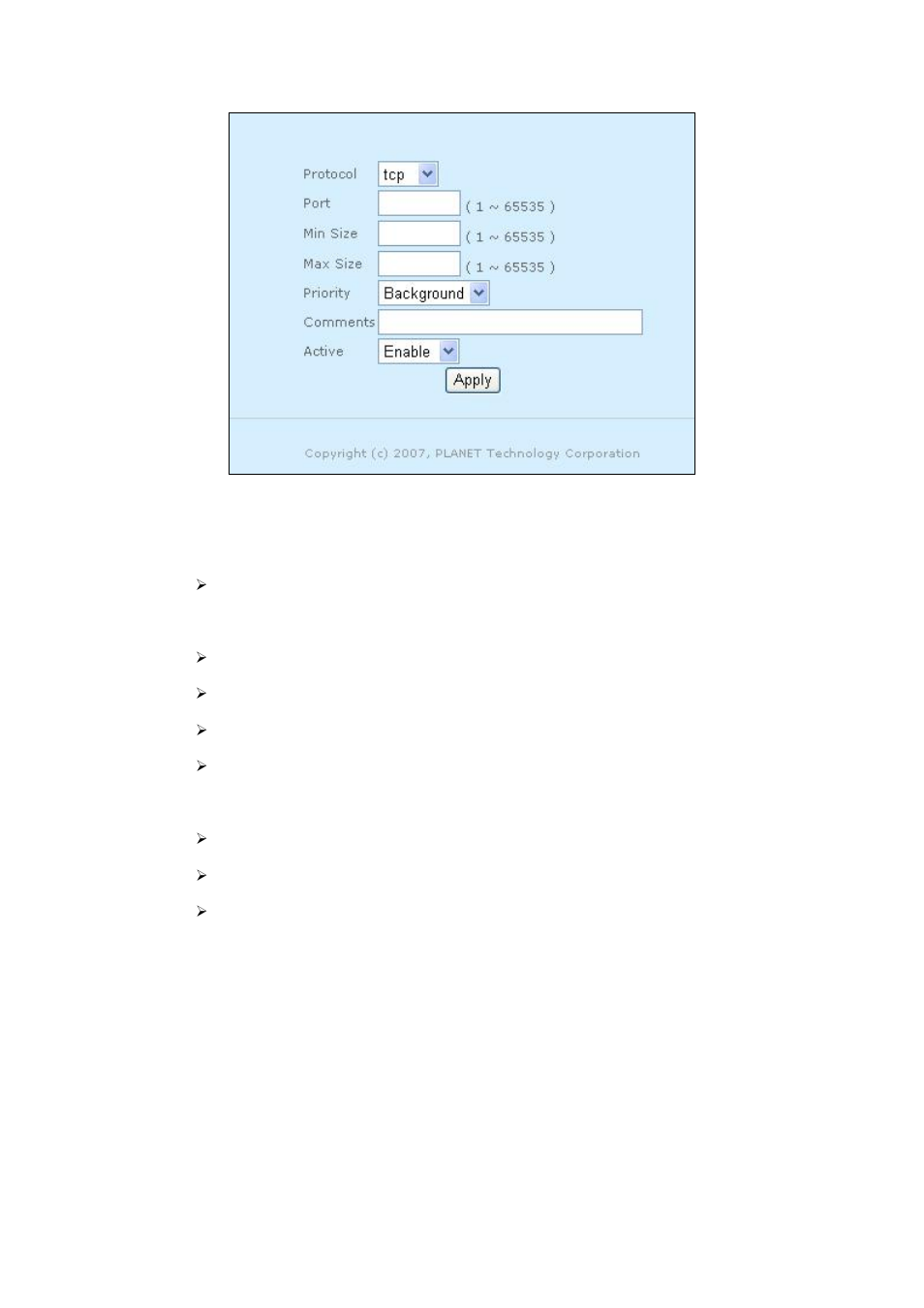 7 service > pptp server (map-3100 only), Service > pptp server (map-3100 only) 54, Service > pptp server | PLANET MAP-3100 User Manual | Page 54 / 102