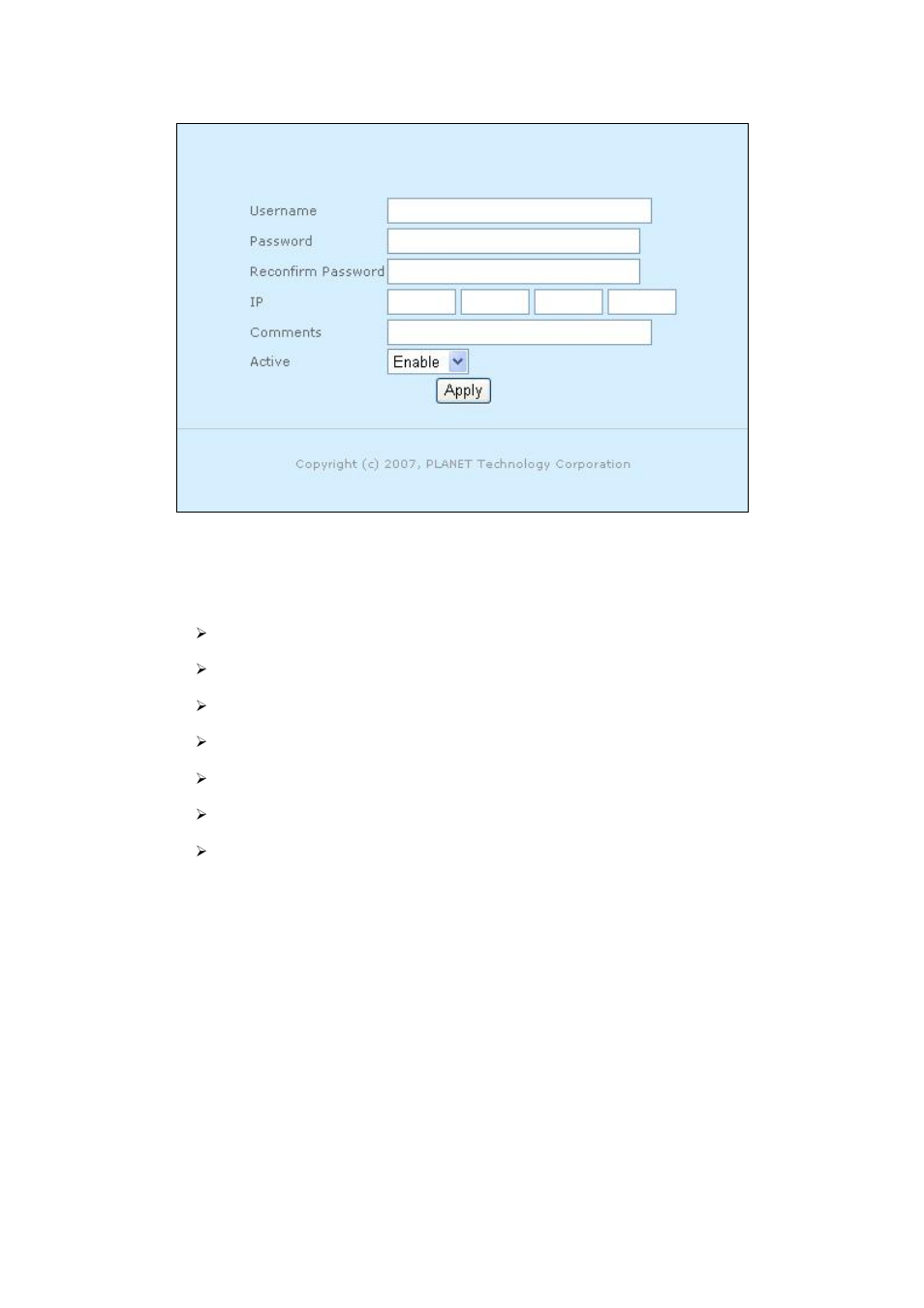 8 service > autoip (map-3100 only), Service > autoip (map-3100 only) 56, Service > autoip | PLANET MAP-3100 User Manual | Page 56 / 102