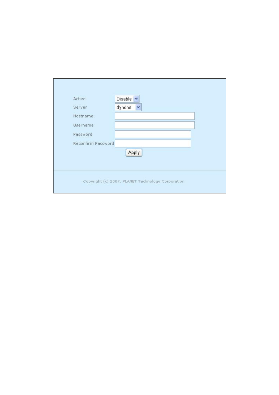 11 service > dynamic dns, Service > dynamic dns 62, Service > dynamic dns | PLANET MAP-3100 User Manual | Page 62 / 102