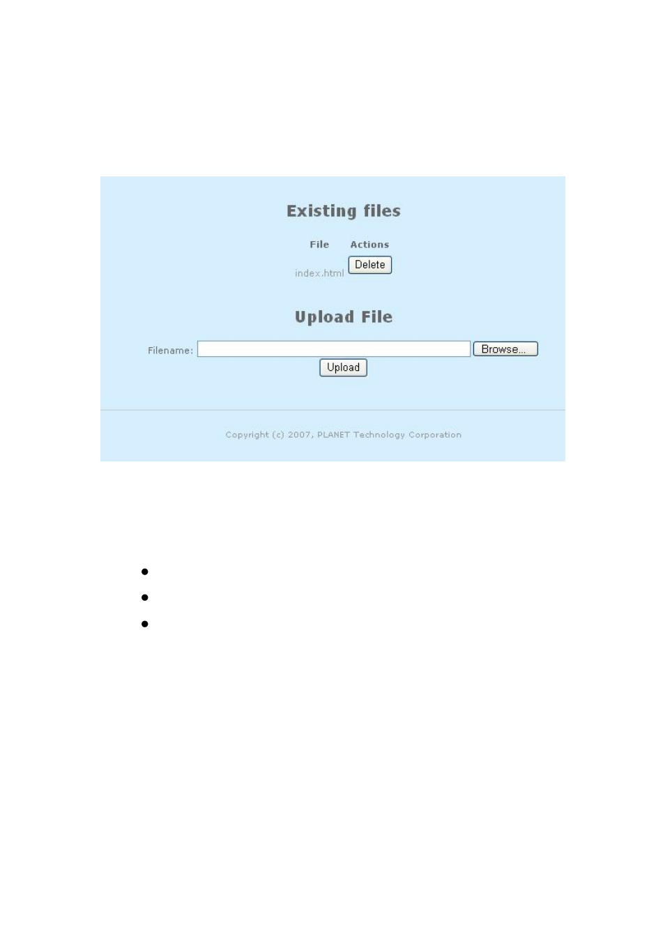 8 management > webspace (map-3100 only), Management > webspace (map-3100 only) 80 | PLANET MAP-3100 User Manual | Page 80 / 102