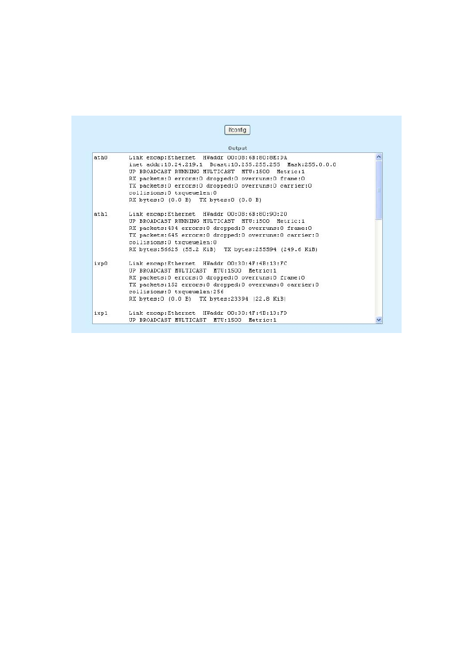 4 tools > ifconfig, Tools > ifconfig 92 | PLANET MAP-3100 User Manual | Page 92 / 102