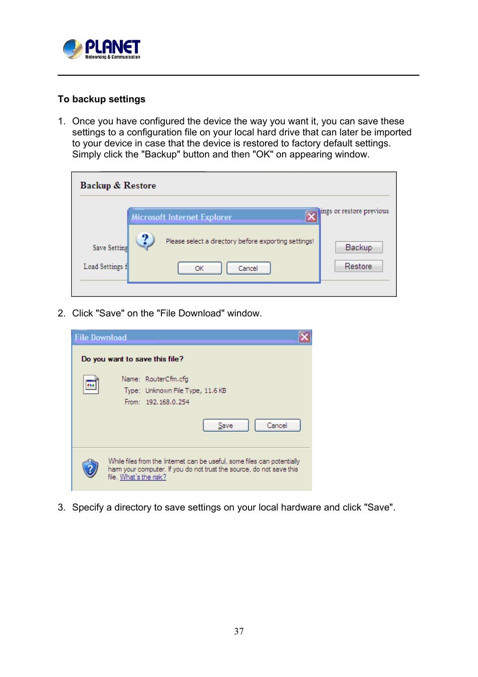 PLANET PL-510W User Manual | Page 39 / 47