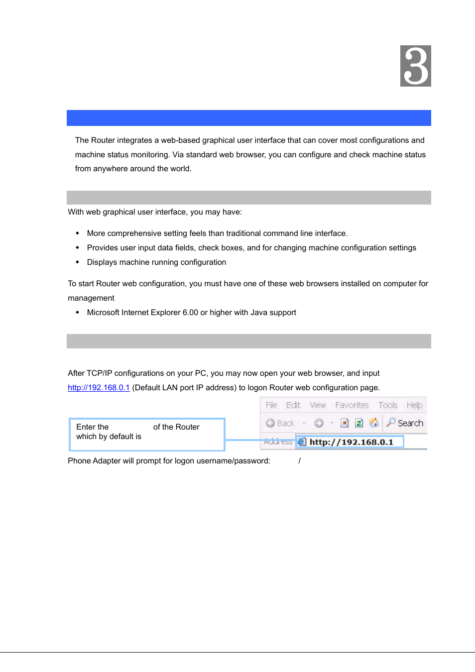 Chapter 3 network settings, Overview on the web interface of router, Manipulation of router via web browser | PLANET VIP-281SW User Manual | Page 13 / 80