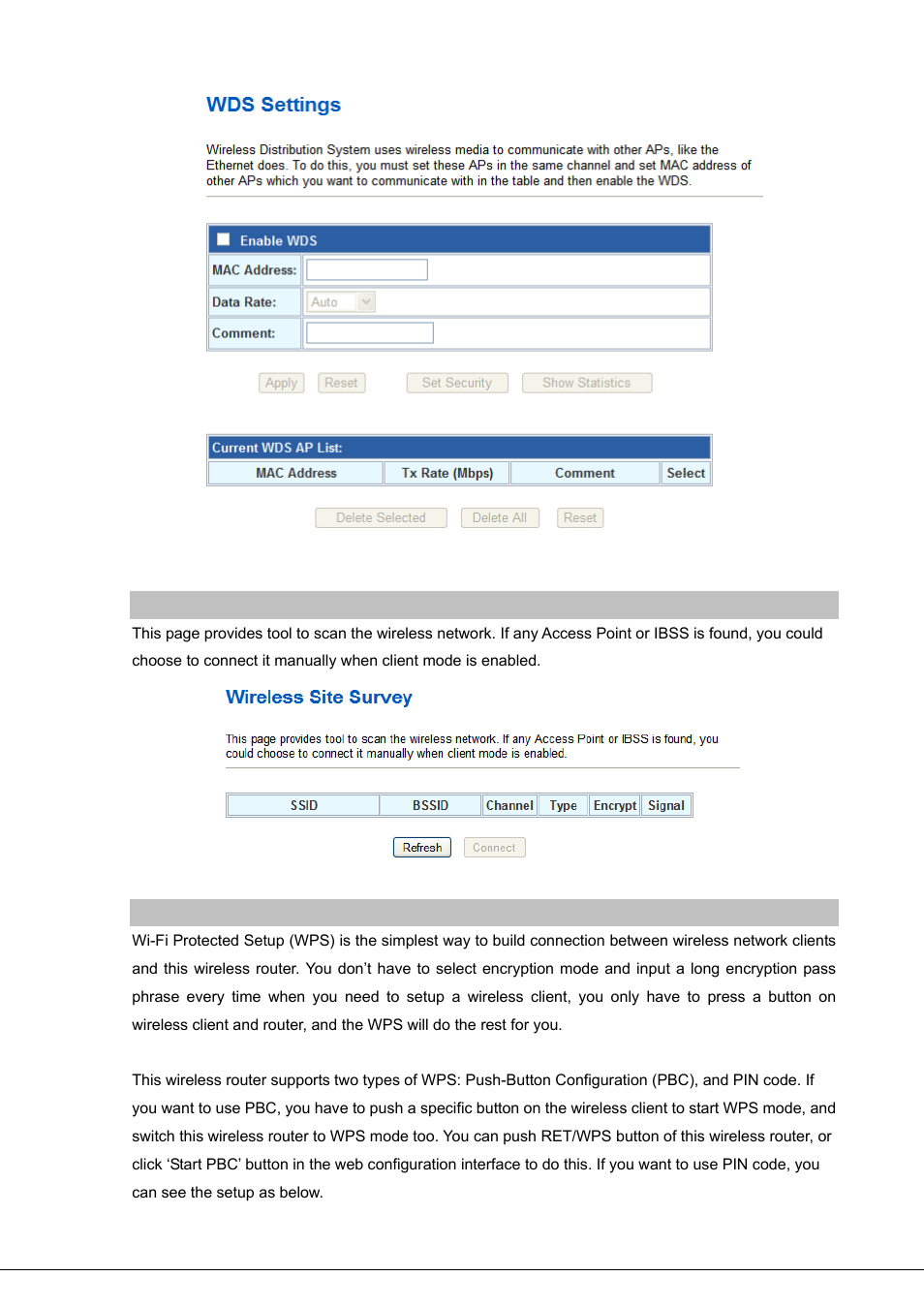 Site survey, Wps settings | PLANET VIP-281SW User Manual | Page 31 / 80