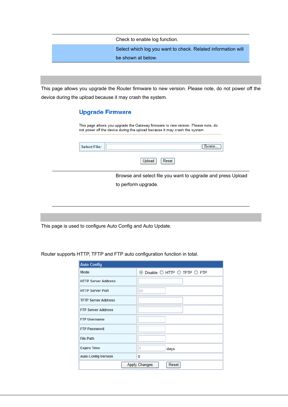 Upgrade firmware, Auto config | PLANET VIP-281SW User Manual | Page 58 / 80