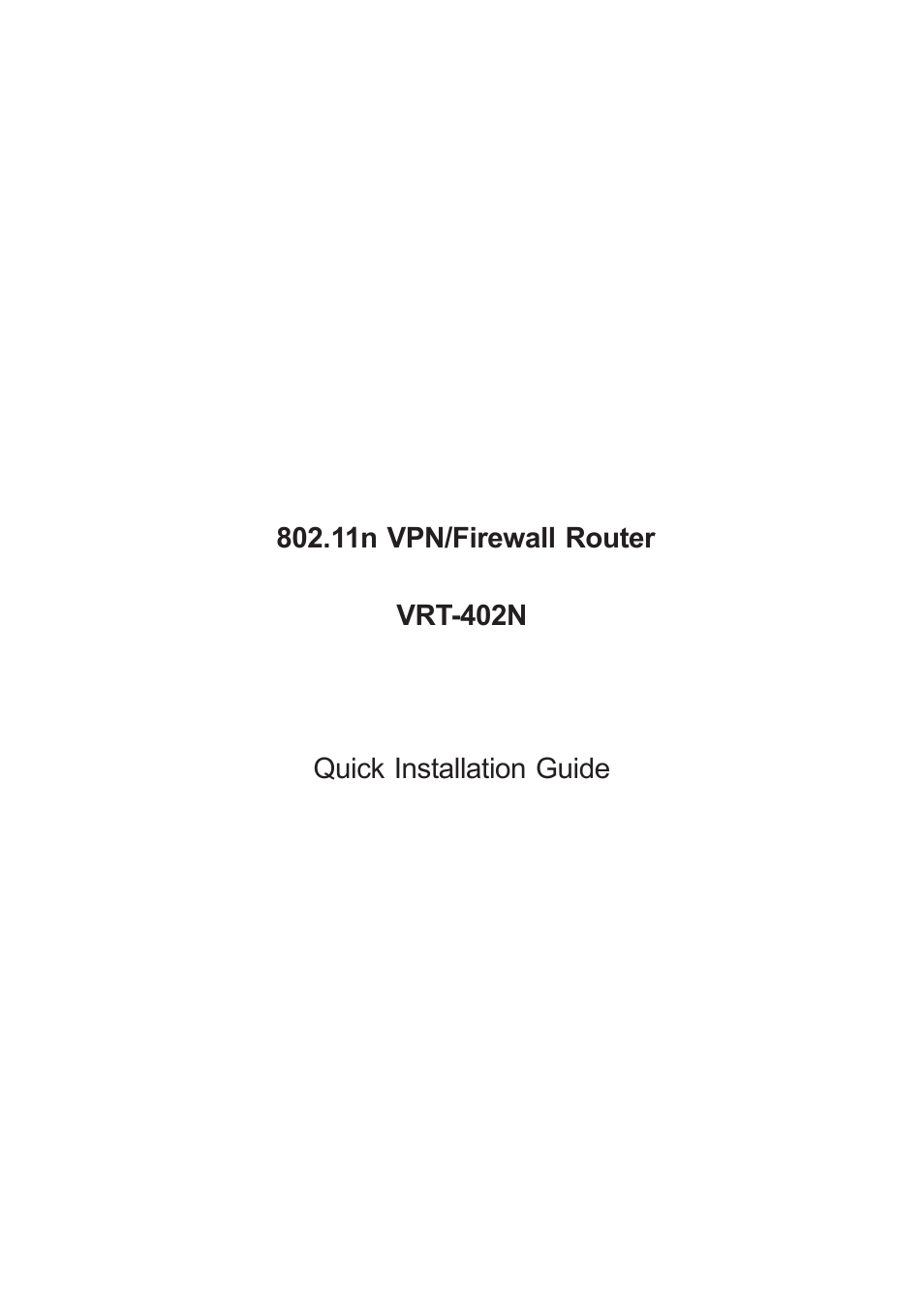 PLANET VRT-402N User Manual | 8 pages