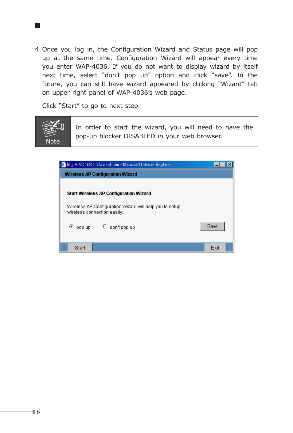 PLANET WAP-4036 User Manual | Page 6 / 8