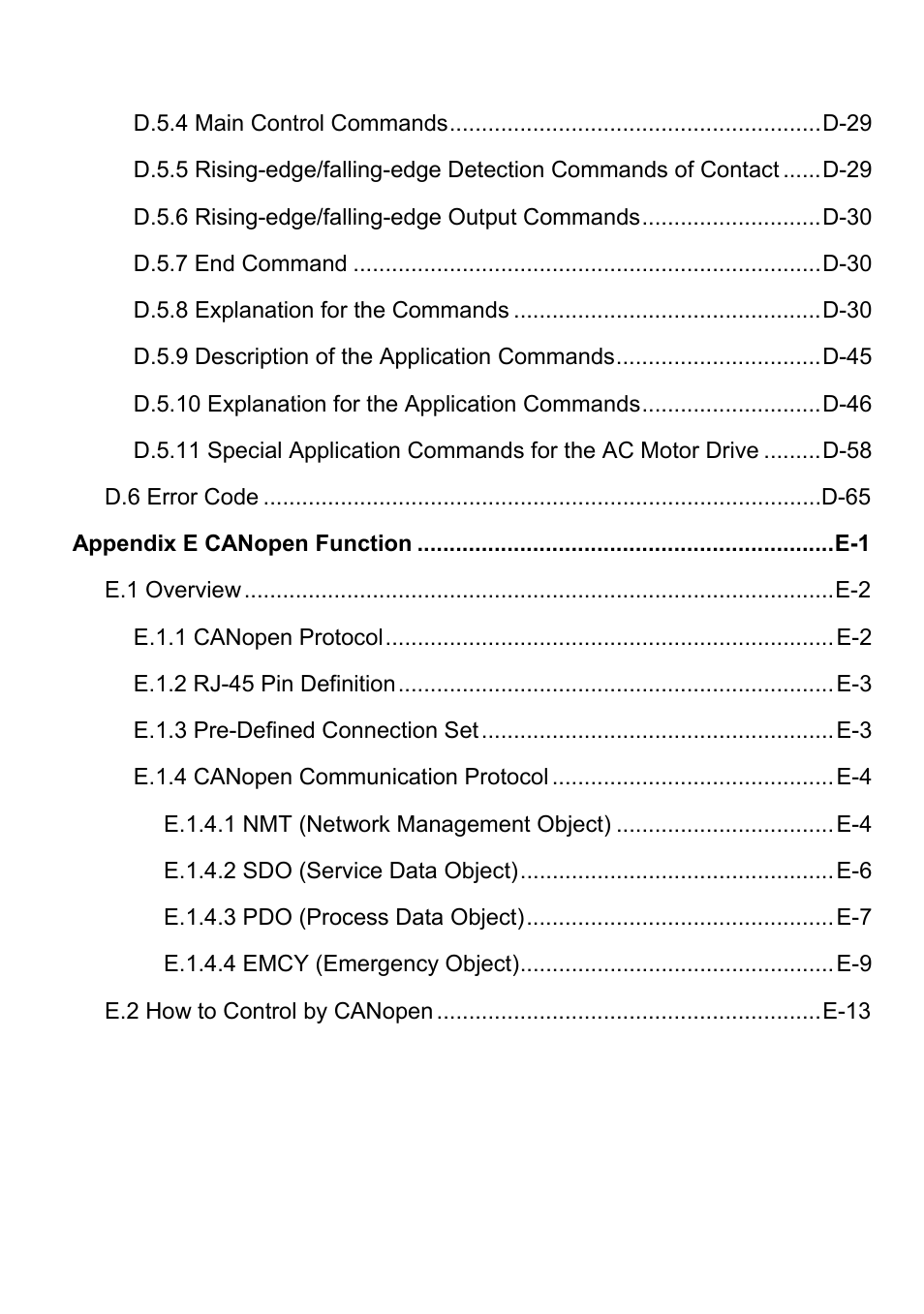 Delta Electronics AC Motor Drive VFD-E User Manual | Page 12 / 363