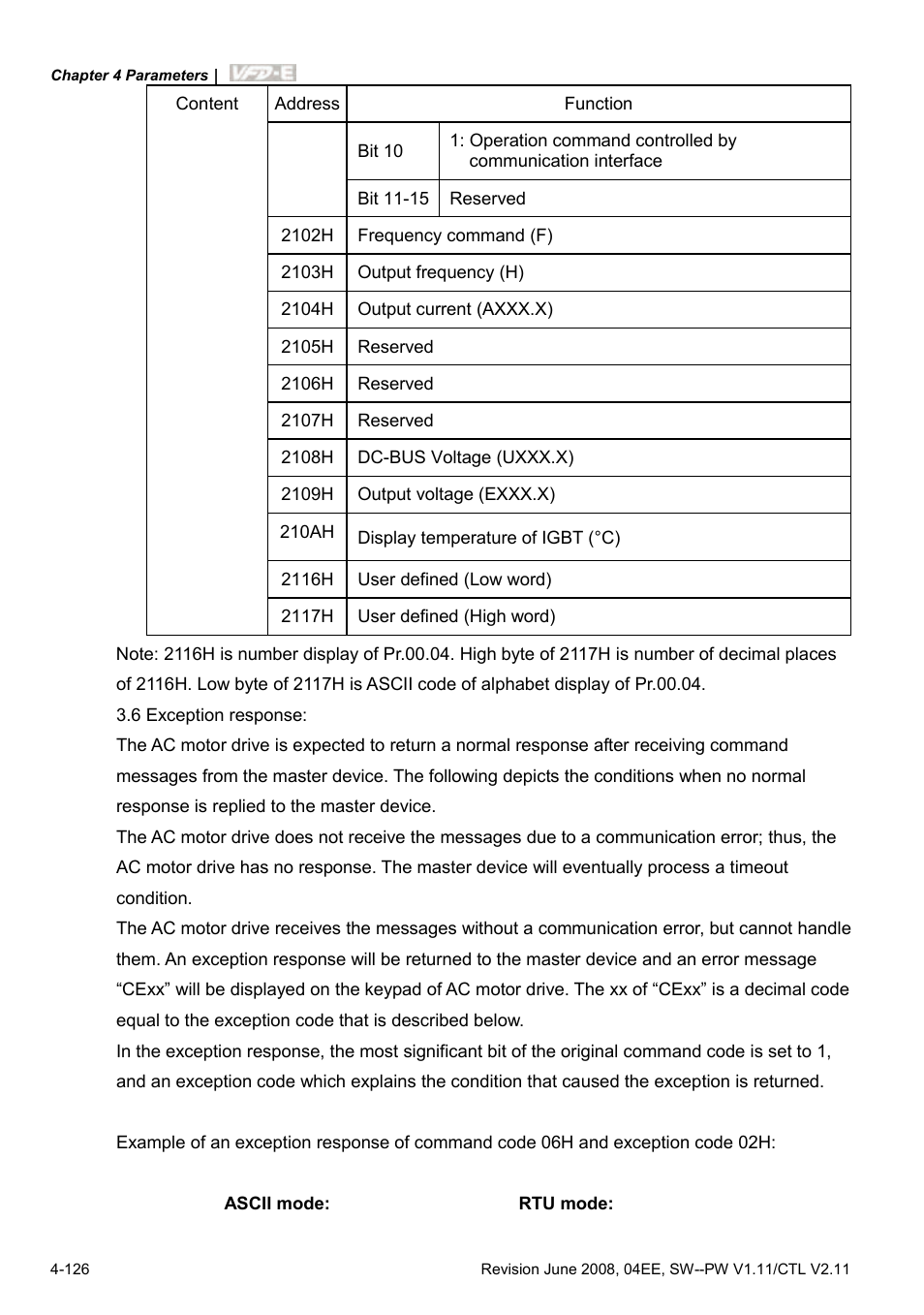 Delta Electronics AC Motor Drive VFD-E User Manual | Page 179 / 363