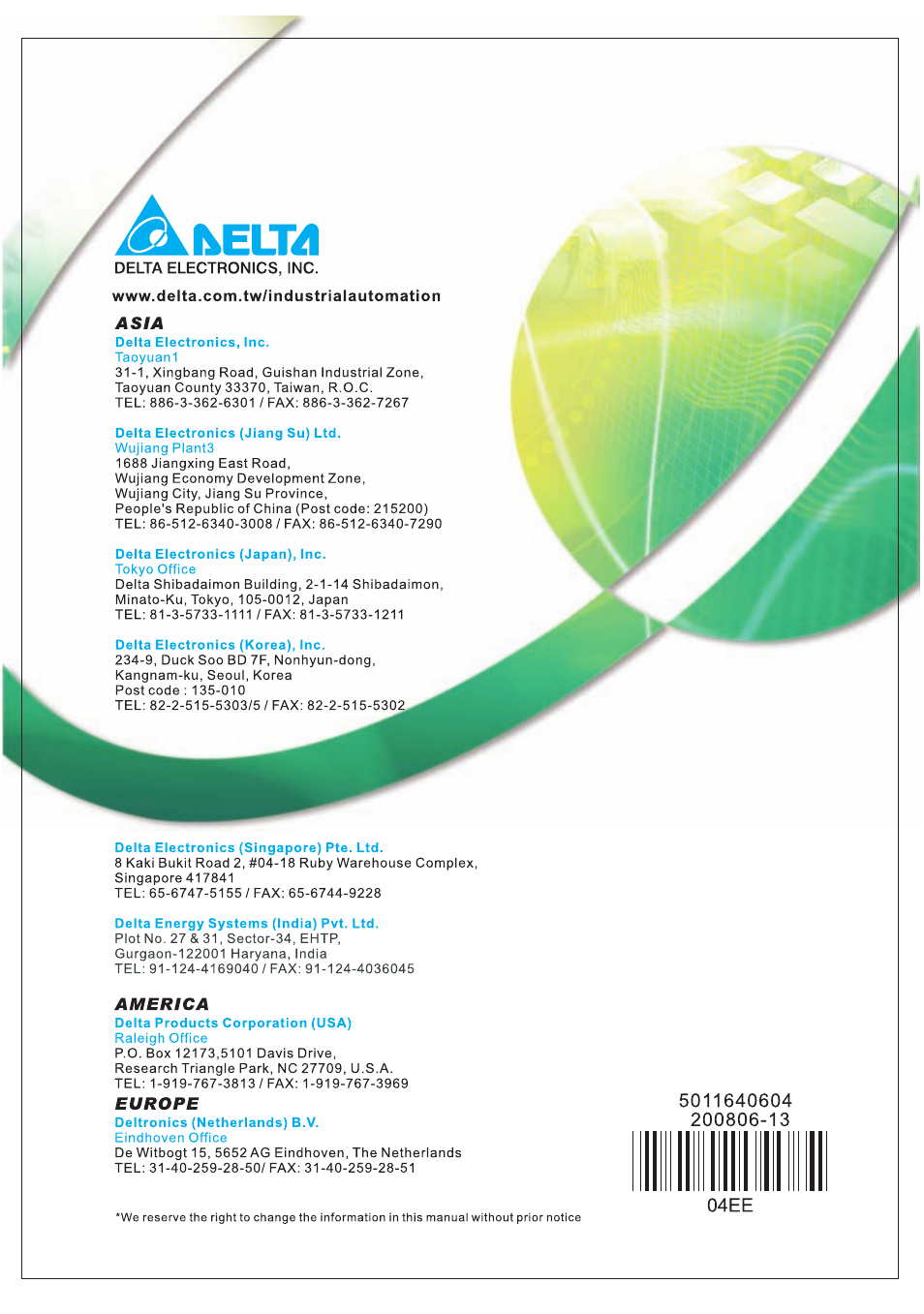 Delta Electronics AC Motor Drive VFD-E User Manual | Page 2 / 363