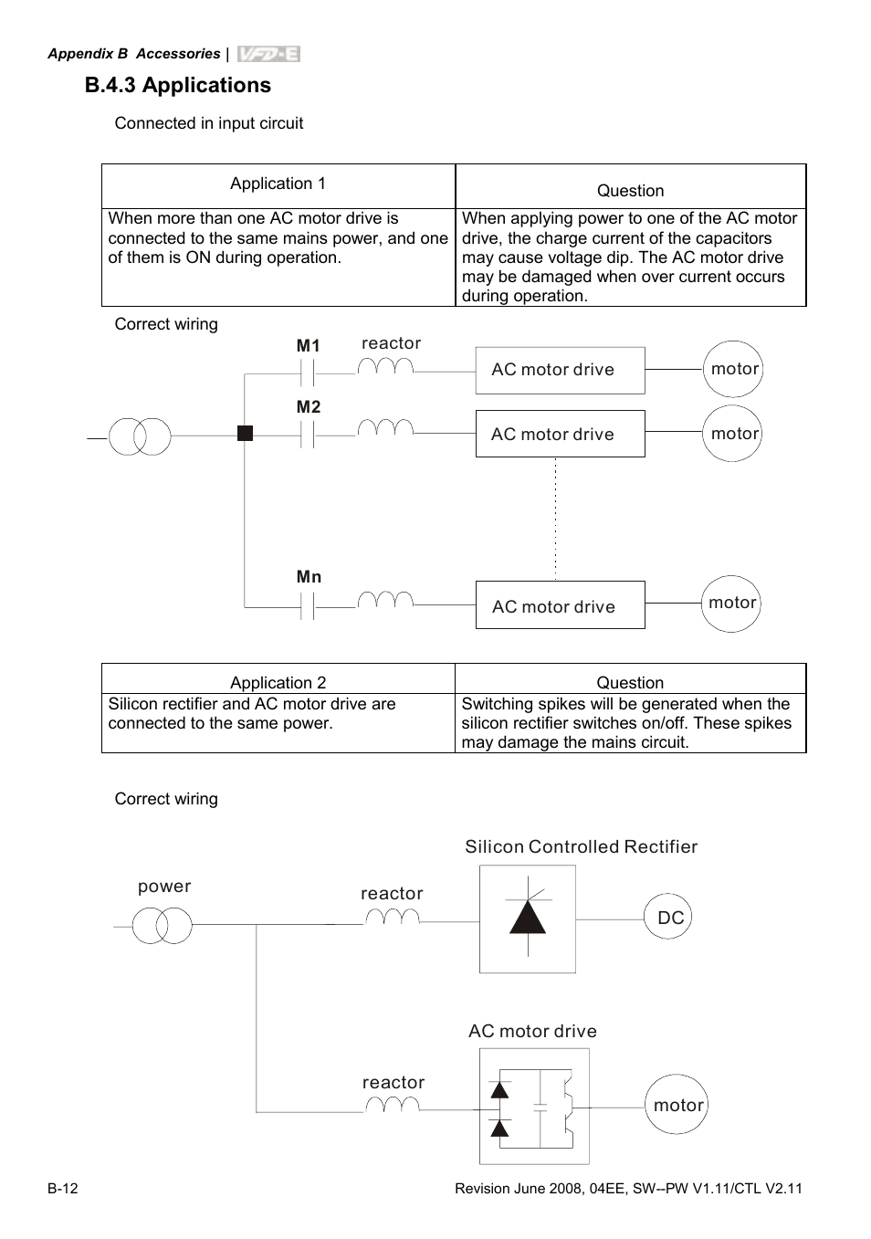 B.4.3 applications | Delta Electronics AC Motor Drive VFD-E User Manual | Page 249 / 363