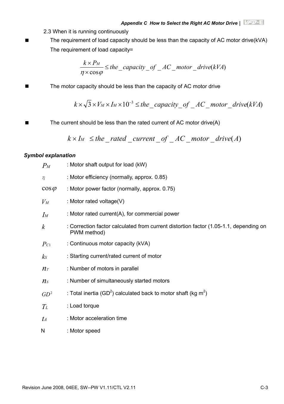 A drive motor ac of current rated the i k | Delta Electronics AC Motor Drive VFD-E User Manual | Page 278 / 363
