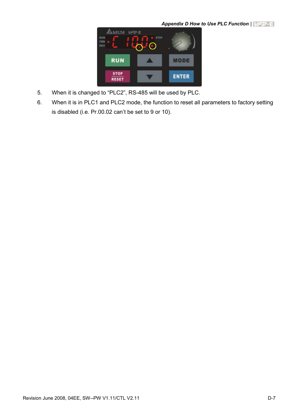 Delta Electronics AC Motor Drive VFD-E User Manual | Page 290 / 363