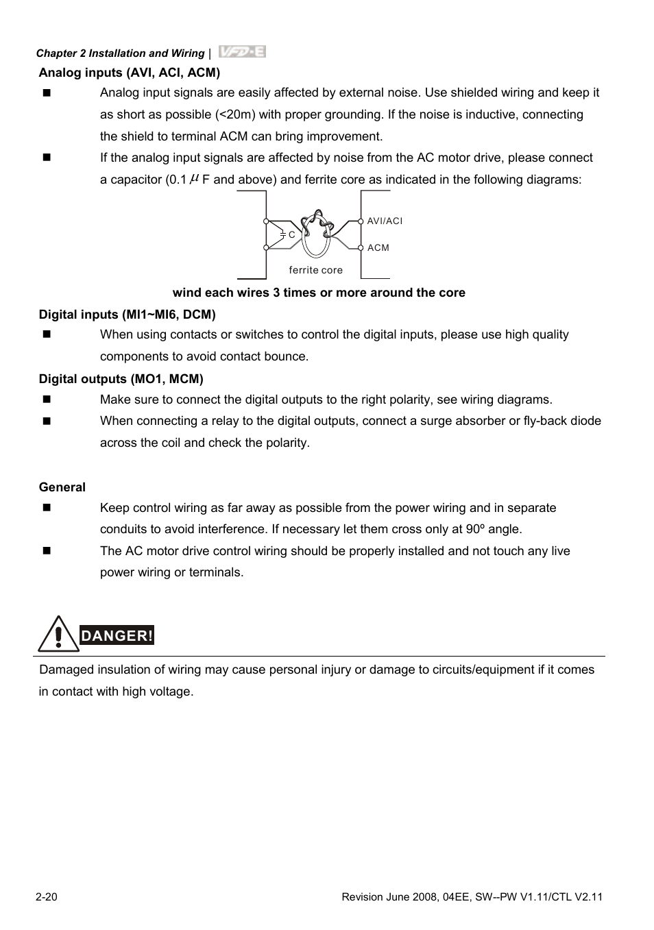 Delta Electronics AC Motor Drive VFD-E User Manual | Page 47 / 363
