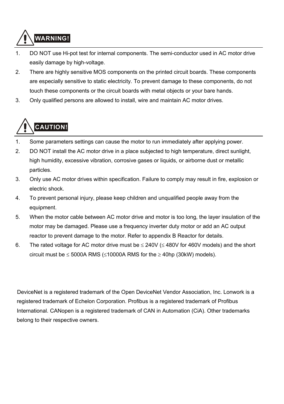 Delta Electronics AC Motor Drive VFD-E User Manual | Page 5 / 363