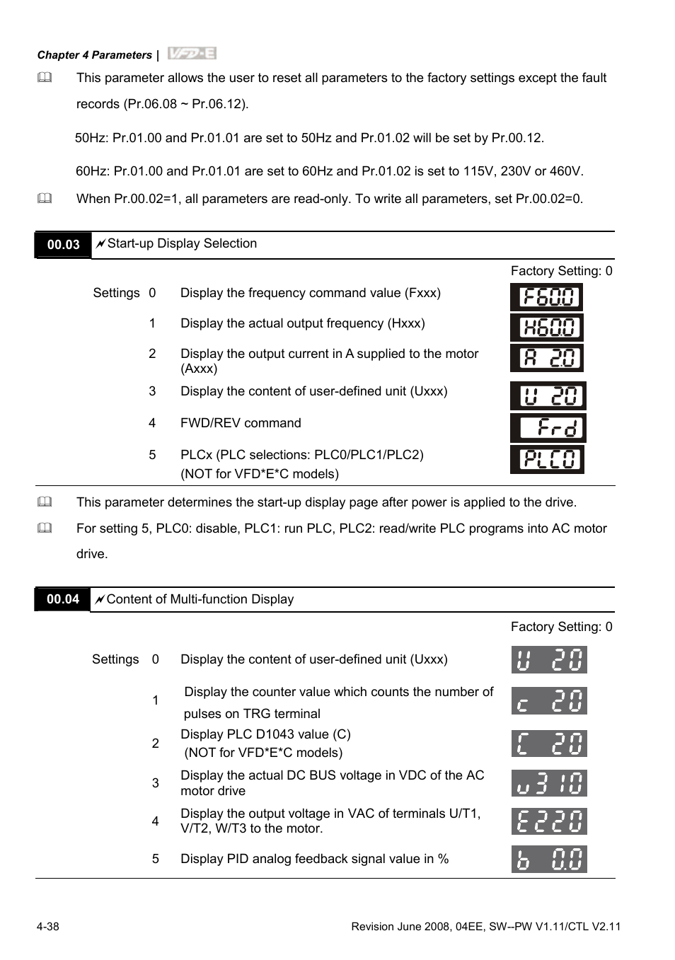 Delta Electronics AC Motor Drive VFD-E User Manual | Page 91 / 363