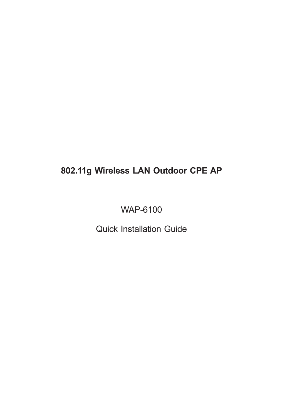 PLANET WAP-6100 User Manual | 8 pages