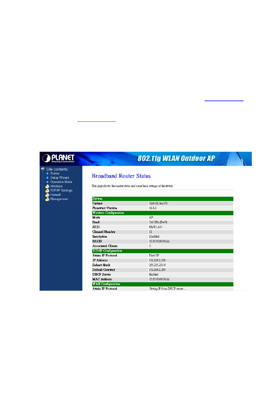 Chapter 3 web configuration | PLANET WAP-6200 User Manual | Page 13 / 69