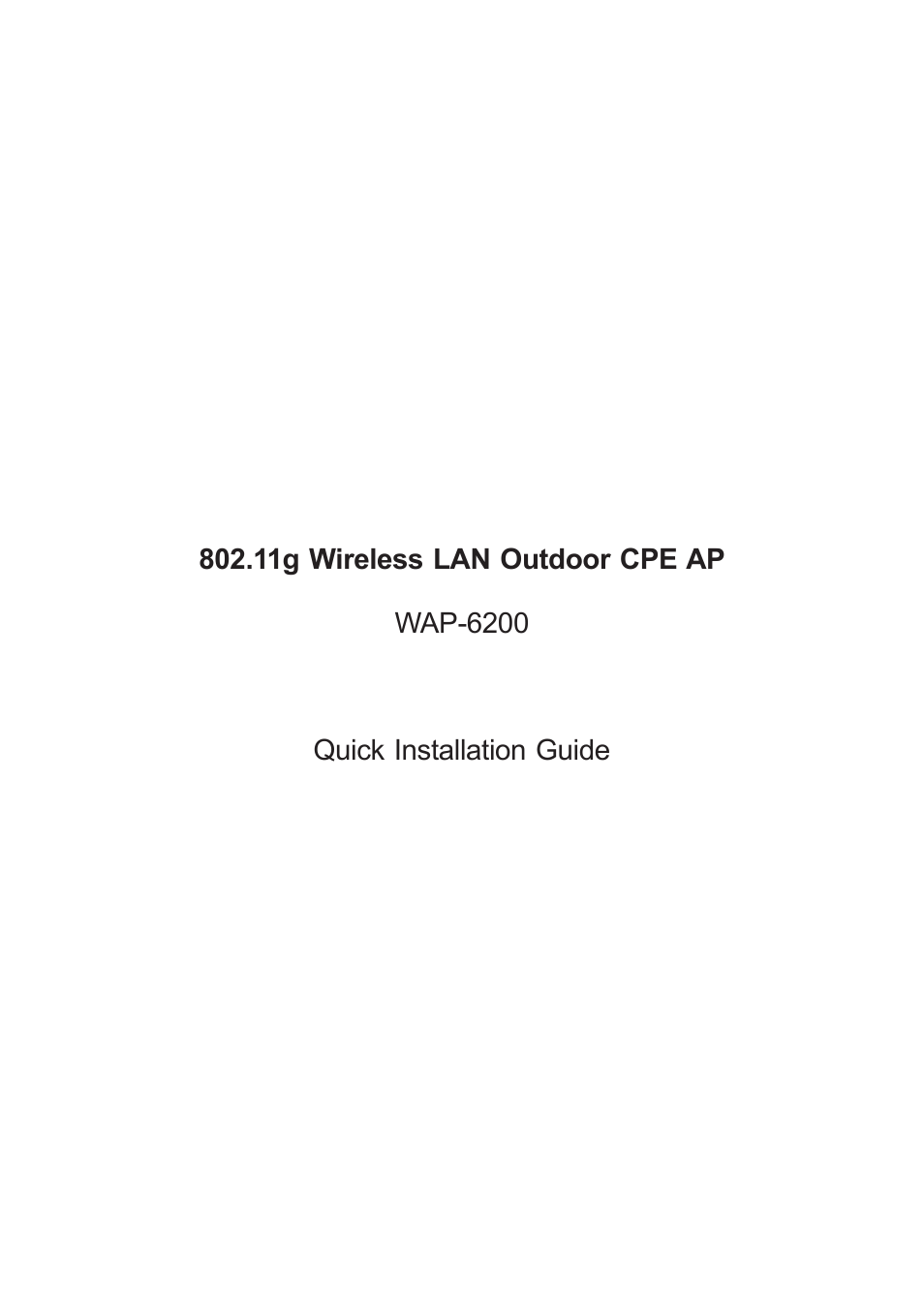 PLANET WAP-6200 User Manual | 8 pages