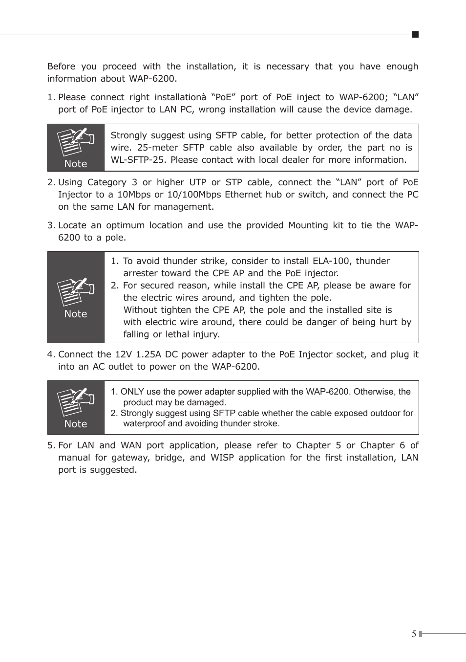 PLANET WAP-6200 User Manual | Page 5 / 8