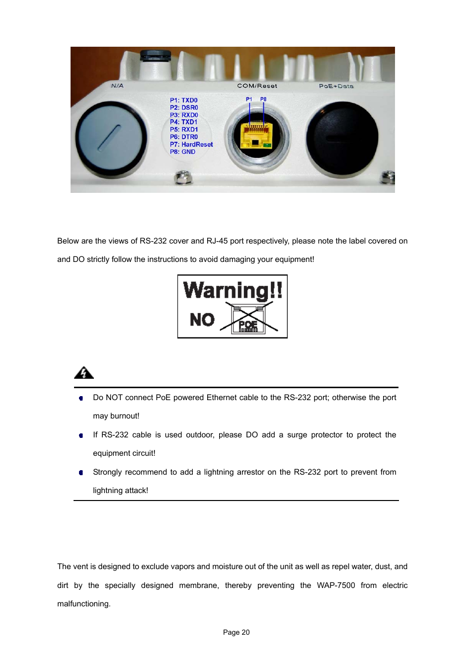 2 vent | PLANET WAP-7500 User Manual | Page 20 / 82