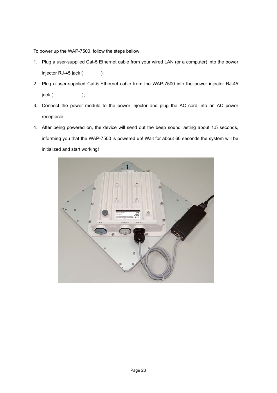 6 power on | PLANET WAP-7500 User Manual | Page 23 / 82