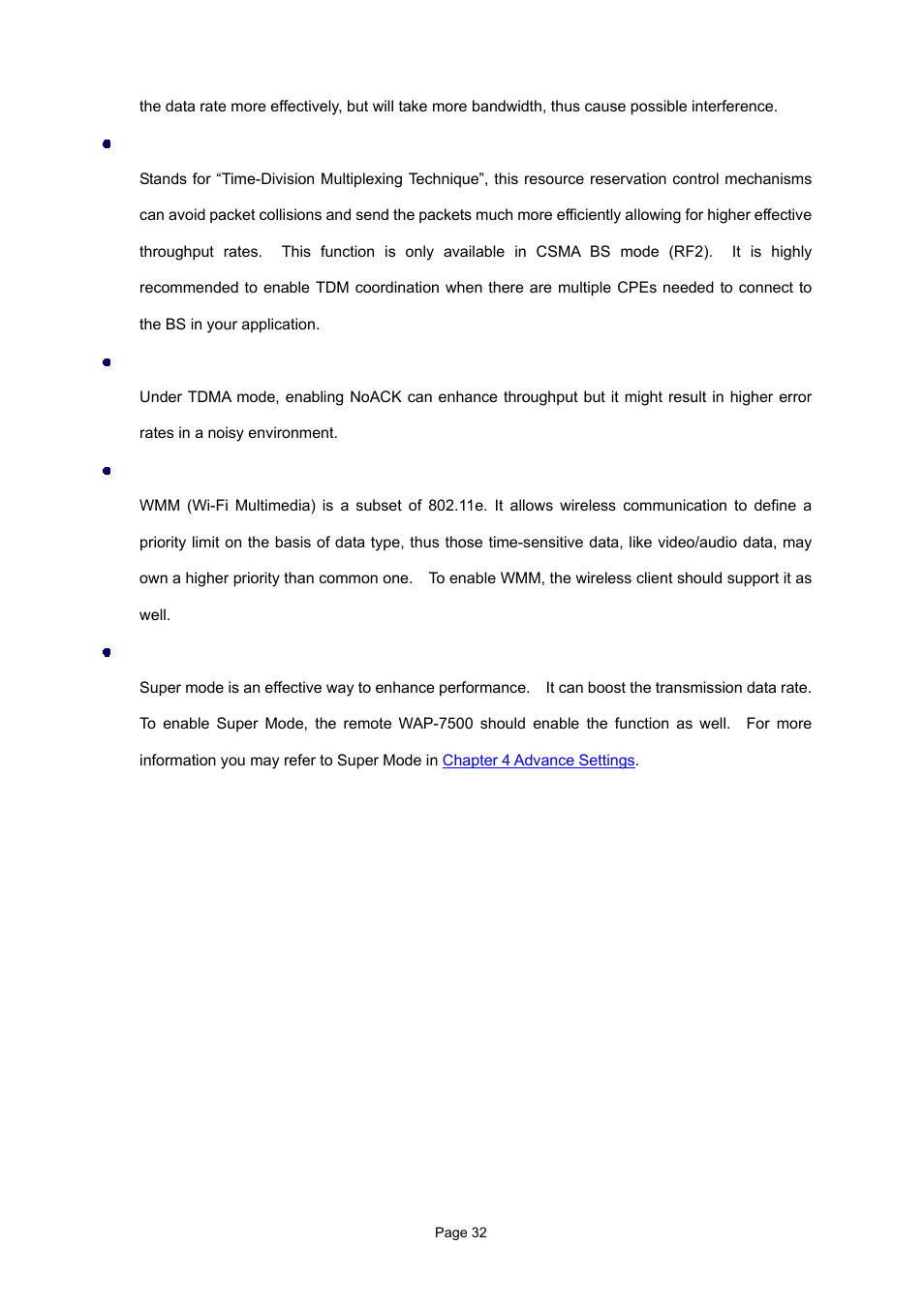 PLANET WAP-7500 User Manual | Page 32 / 82