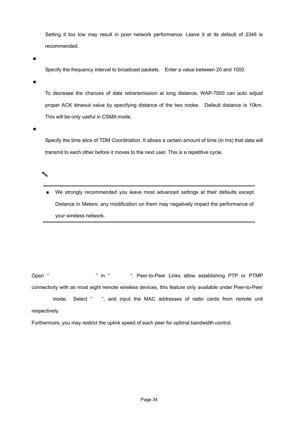 2 peer-to-peer links | PLANET WAP-7500 User Manual | Page 34 / 82