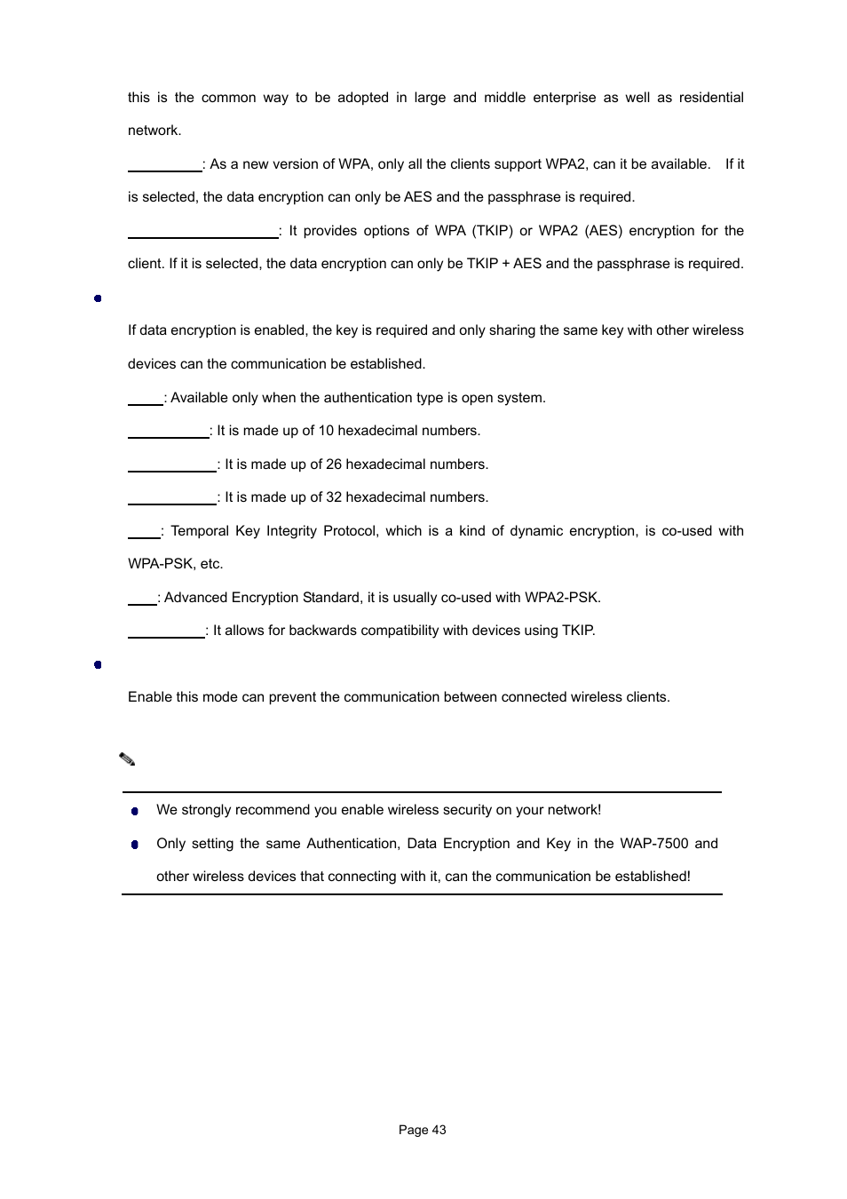 PLANET WAP-7500 User Manual | Page 43 / 82