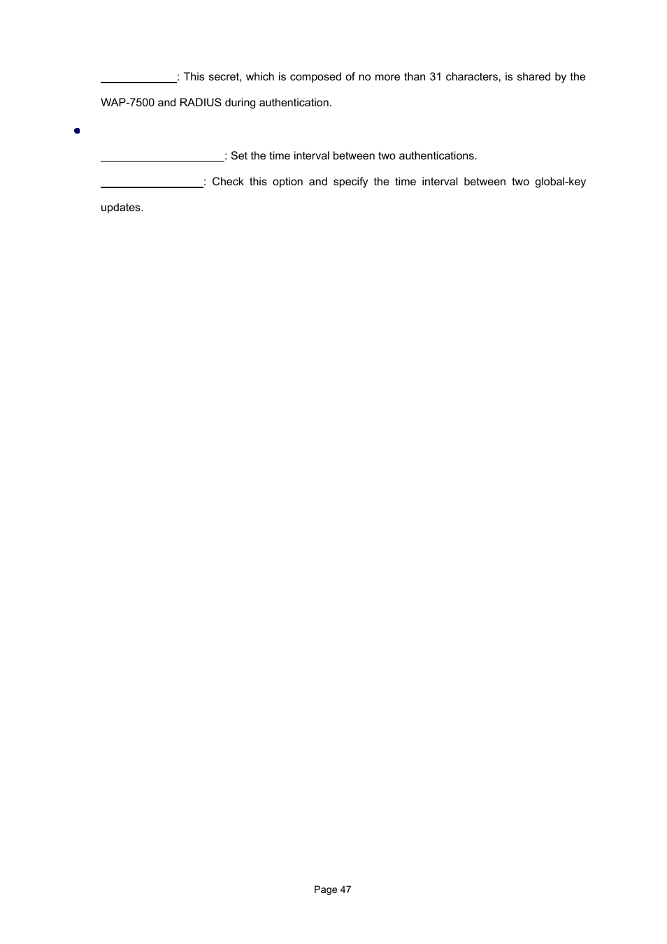 PLANET WAP-7500 User Manual | Page 47 / 82