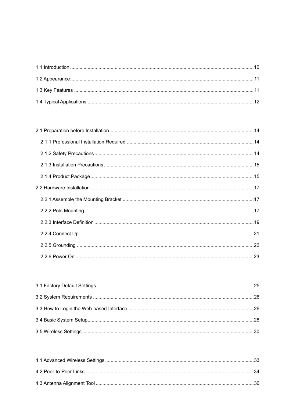 Content | PLANET WAP-7500 User Manual | Page 5 / 82