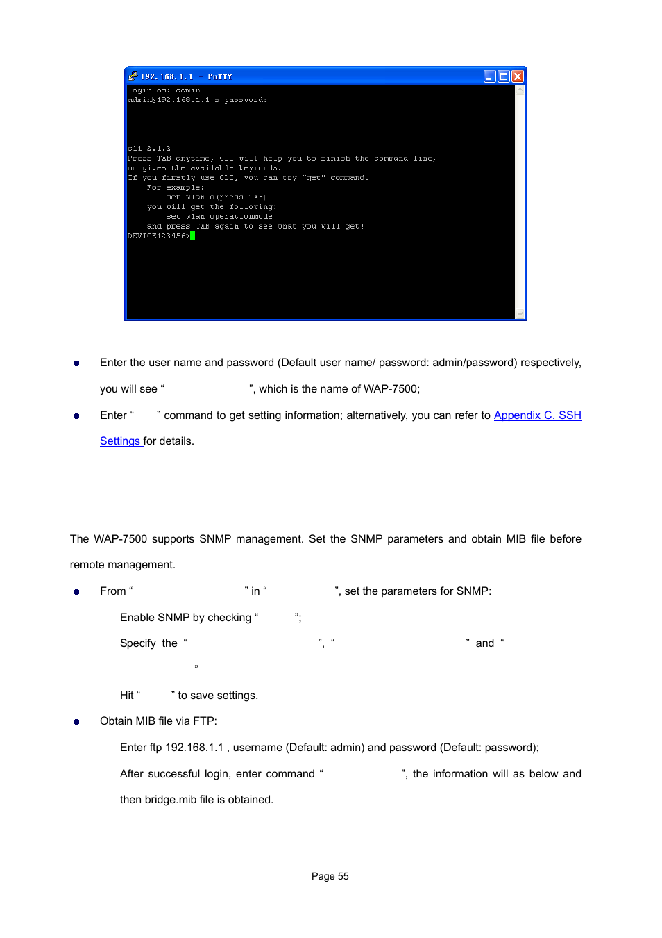 2 snmp | PLANET WAP-7500 User Manual | Page 55 / 82