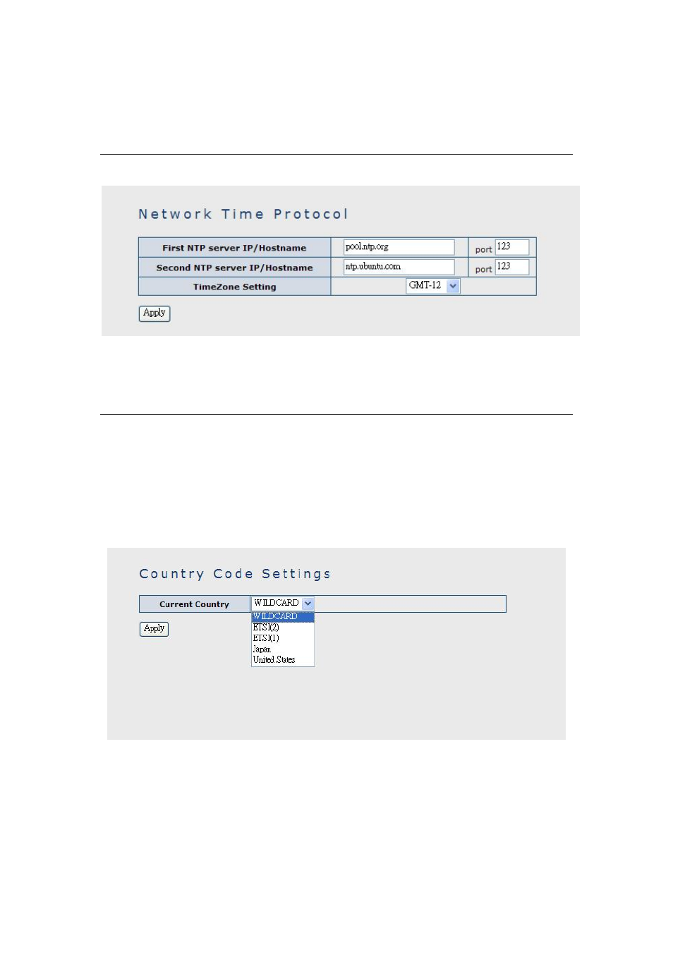 Chapter 8 localization, 1 ntp settings, 2 country code settings | PLANET WAP-8000 User Manual | Page 26 / 26