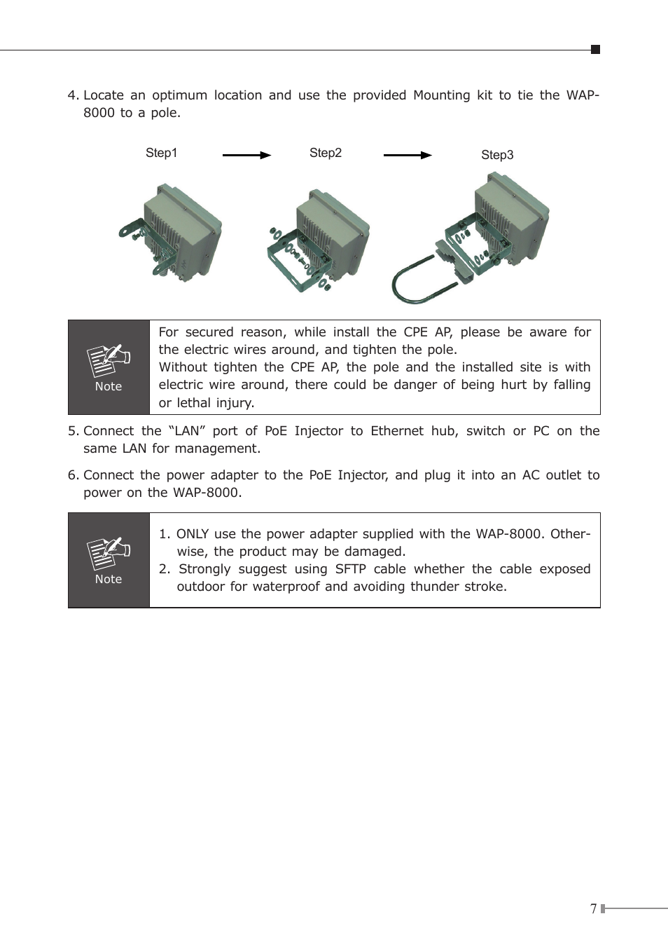 PLANET WAP-8000 User Manual | Page 7 / 12