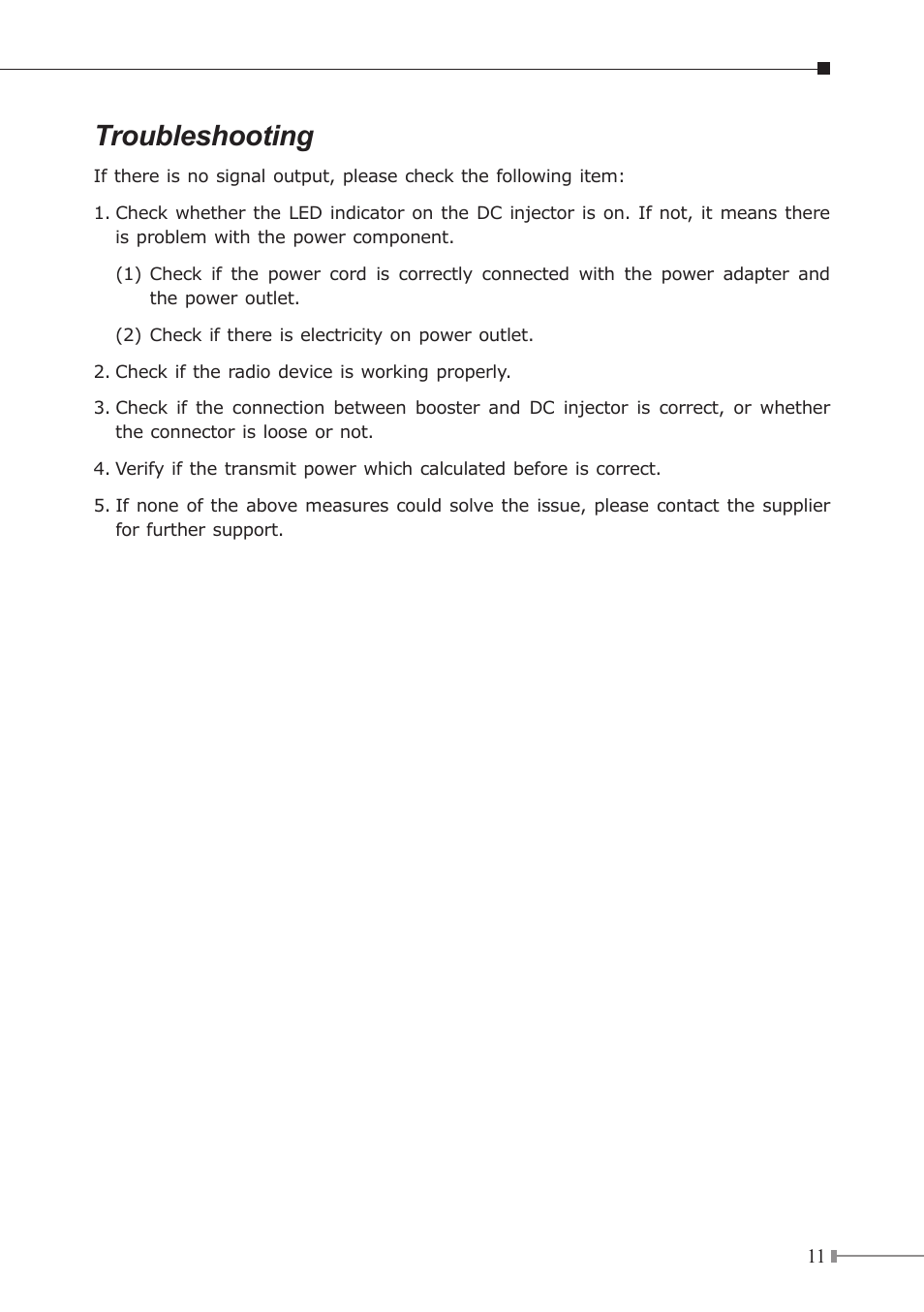 Troubleshooting | PLANET WBT-1000 User Manual | Page 11 / 12
