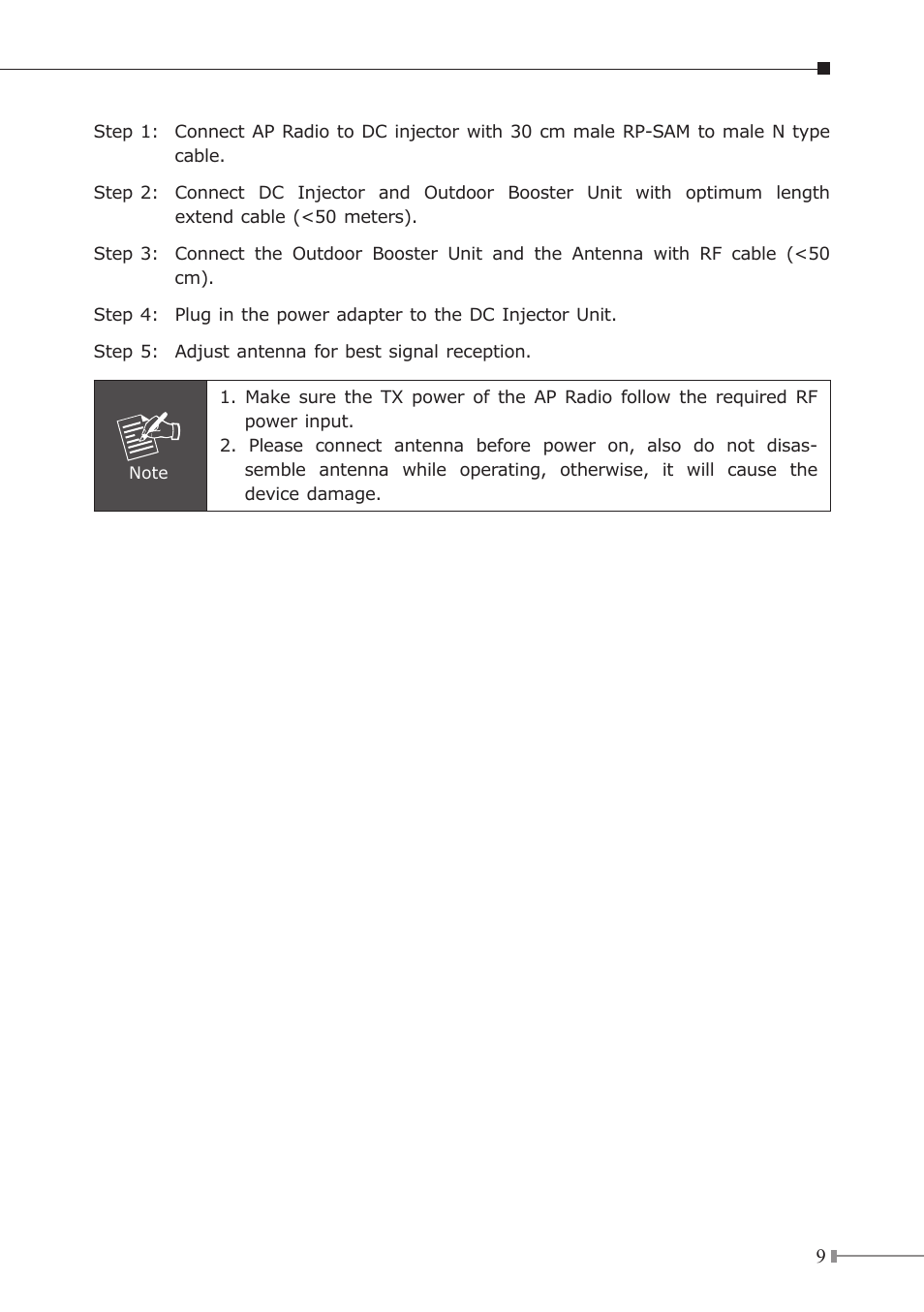 PLANET WBT-1000 User Manual | Page 9 / 12
