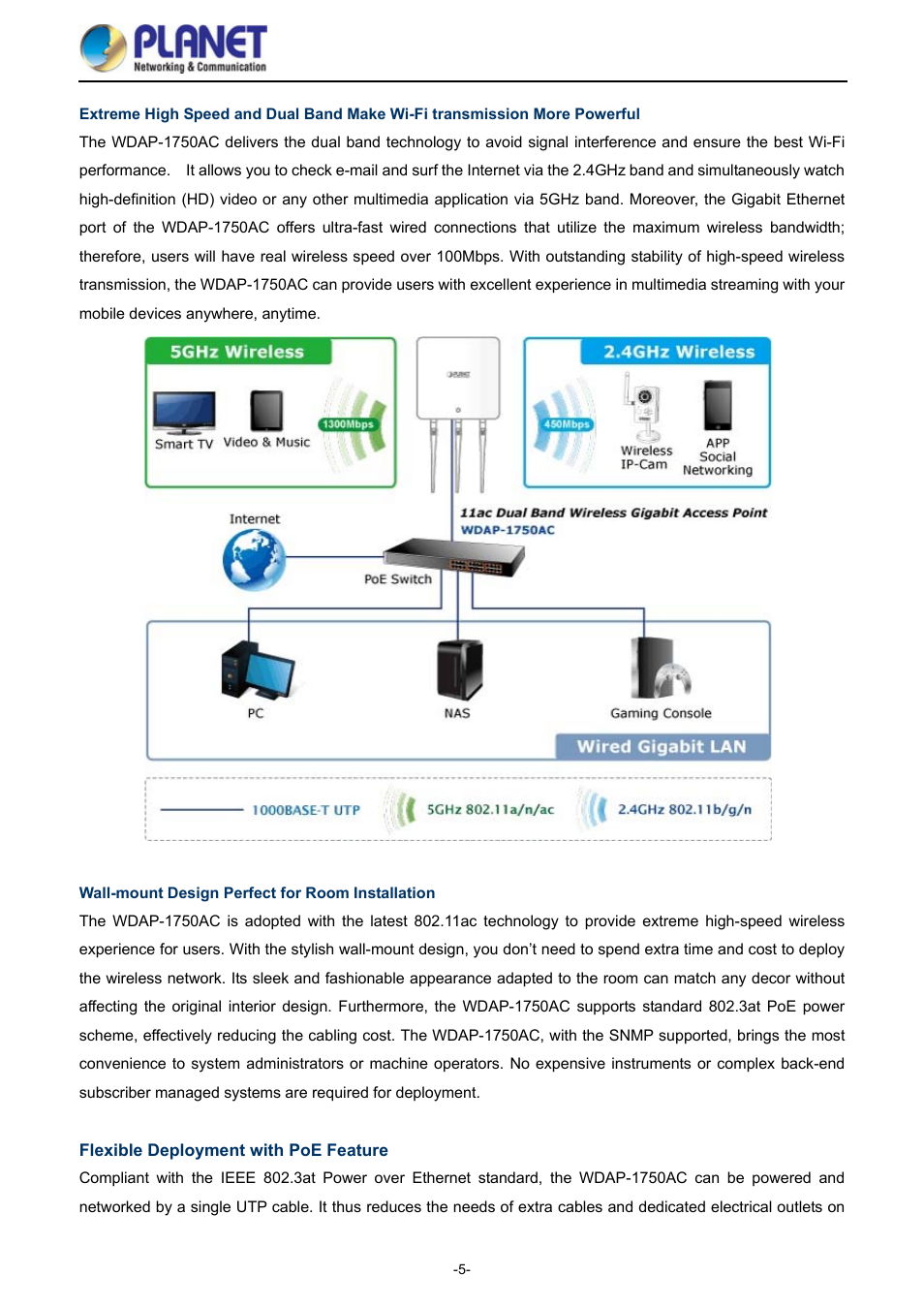 PLANET WDAP-1750AC User Manual | Page 13 / 91