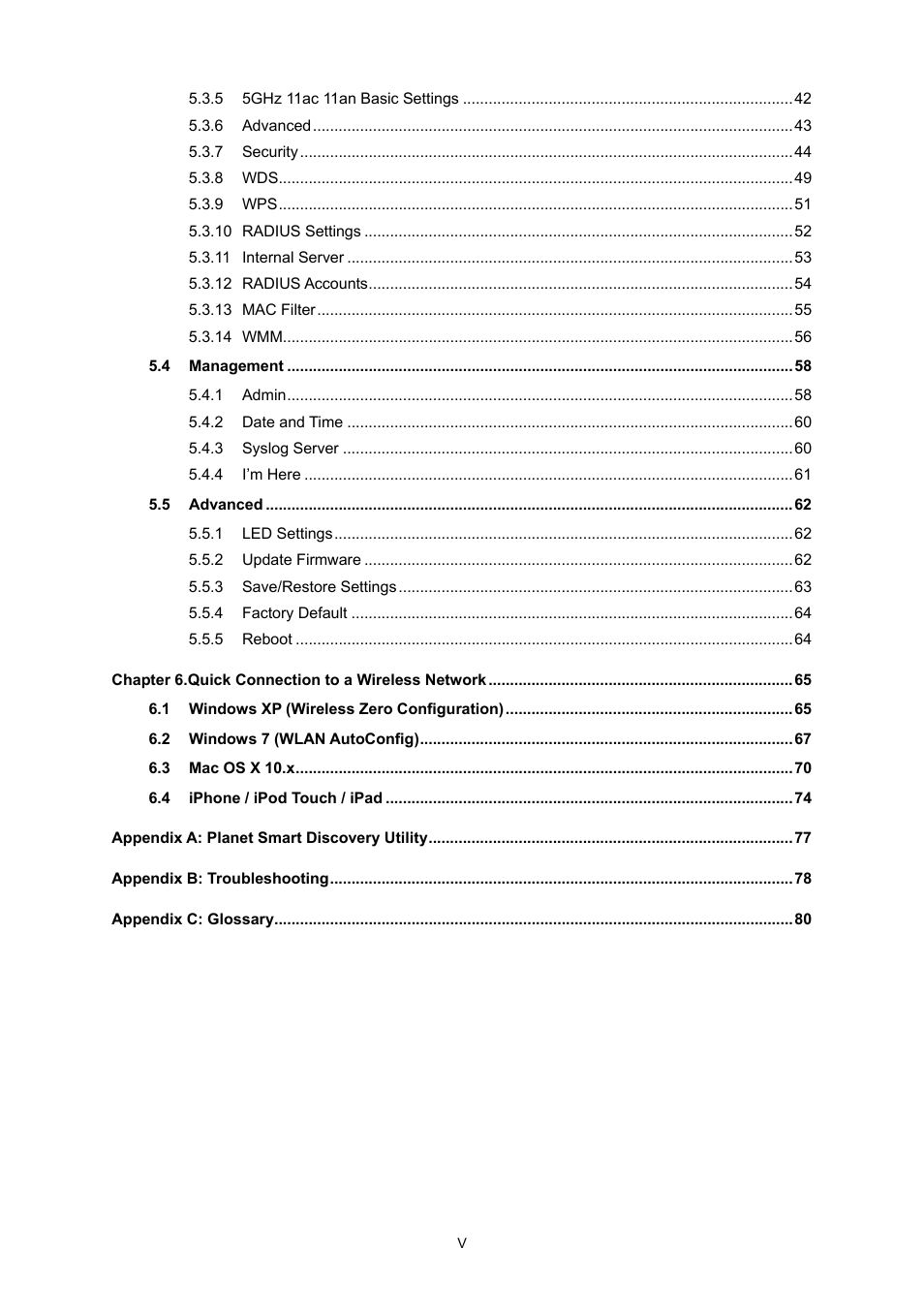 PLANET WDAP-1750AC User Manual | Page 6 / 91